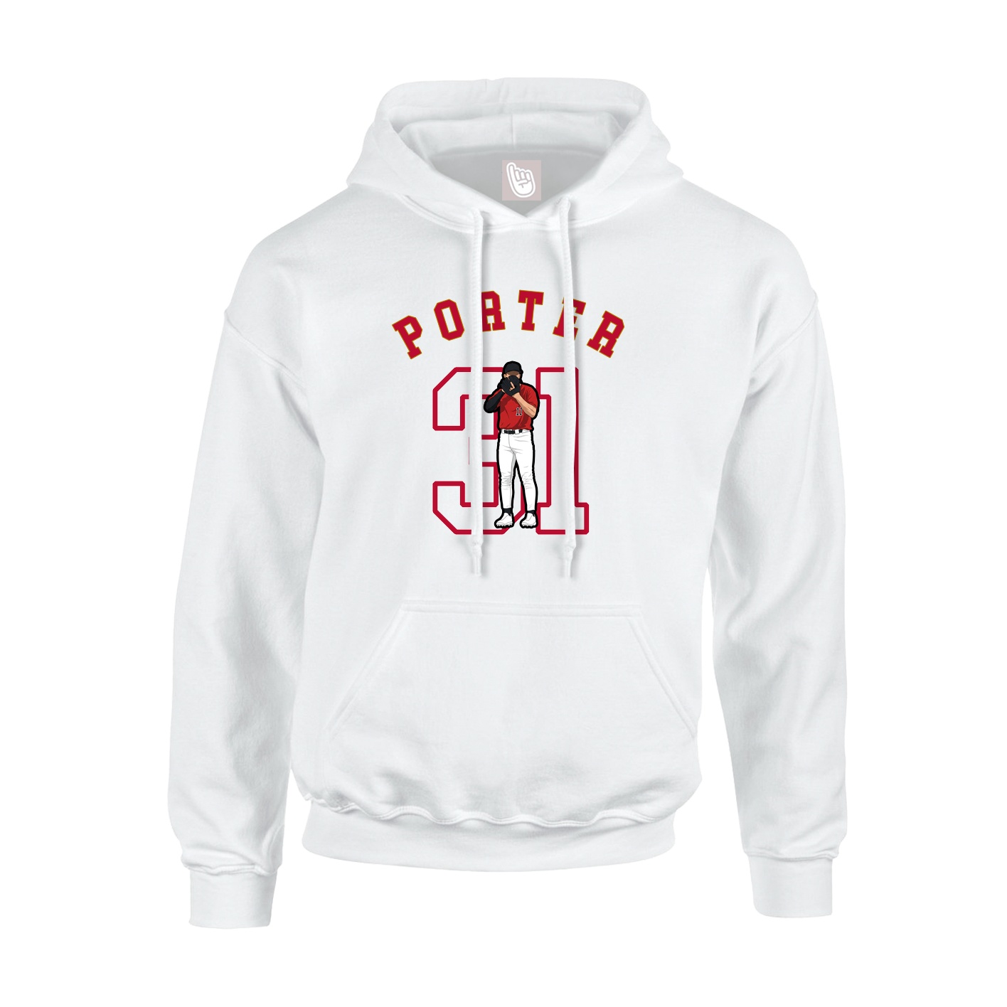 Youth Hoodie — Shirsey Arch in White
