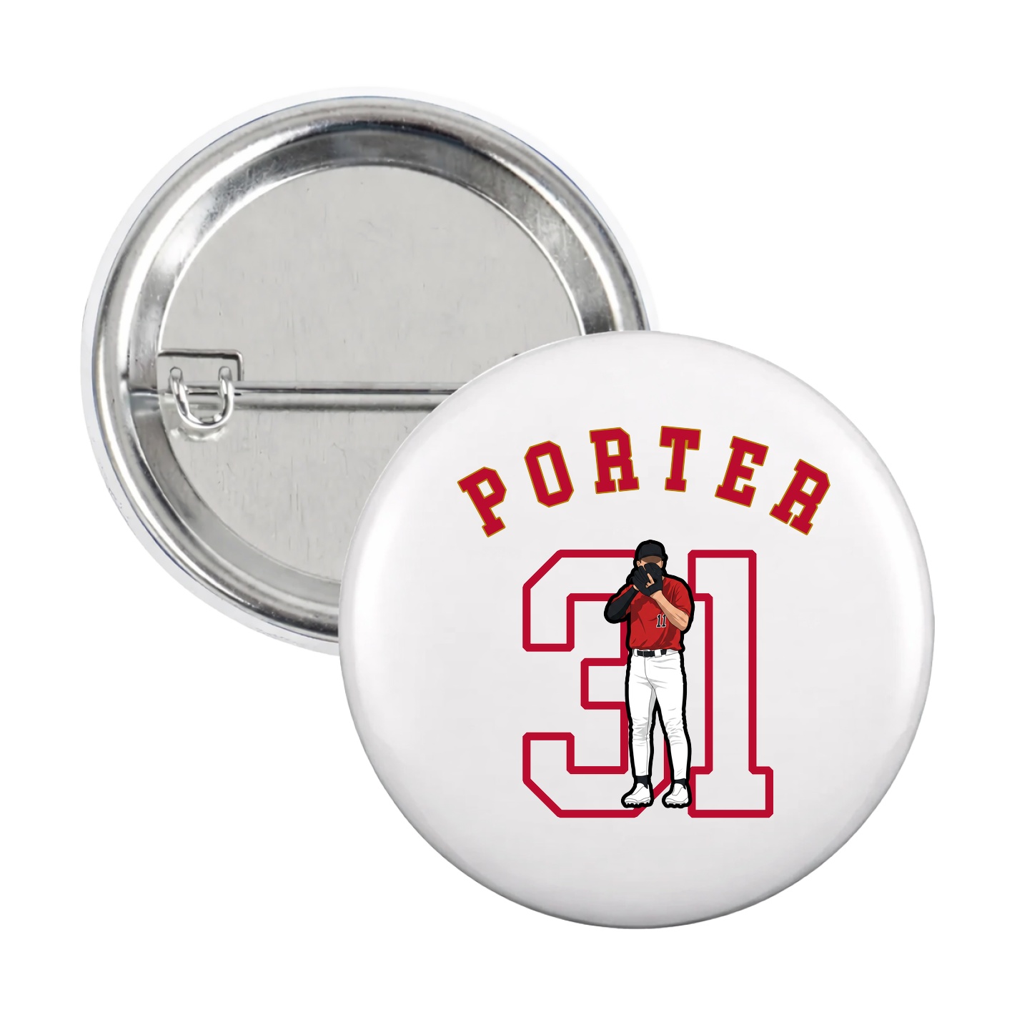 Game Day Button — Shirsey Arch in White