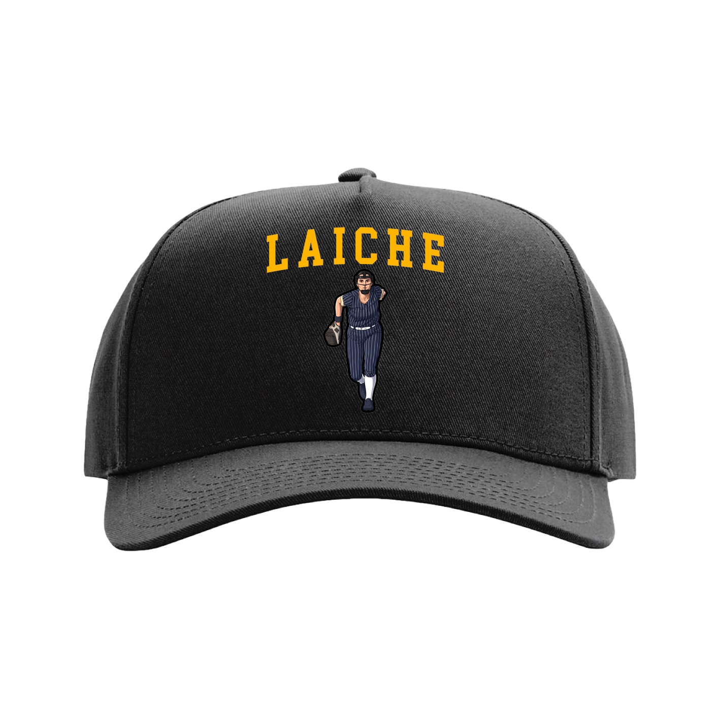 Full Fabric Five-Panel Champ Cap — Shirsey in Black