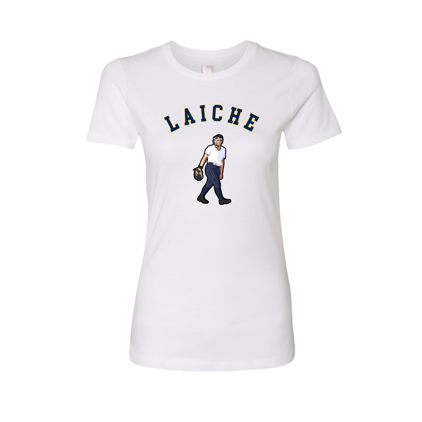 Fitted Women's Tee — Shirsey Arch in White