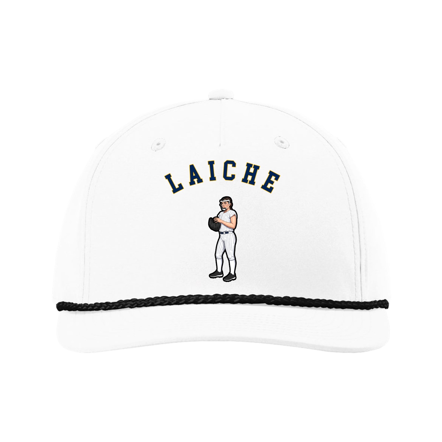 Five-Panel Classic Rope Cap — Shirsey Arch in White
