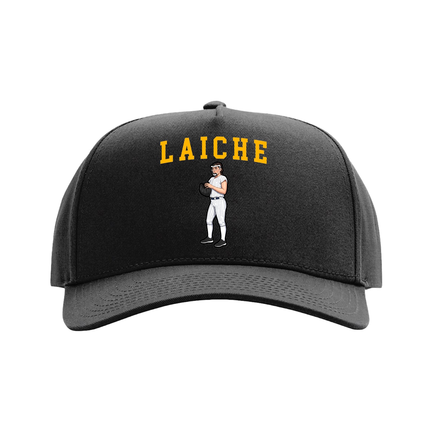 Full Fabric Five-Panel Champ Cap — Shirsey in Black