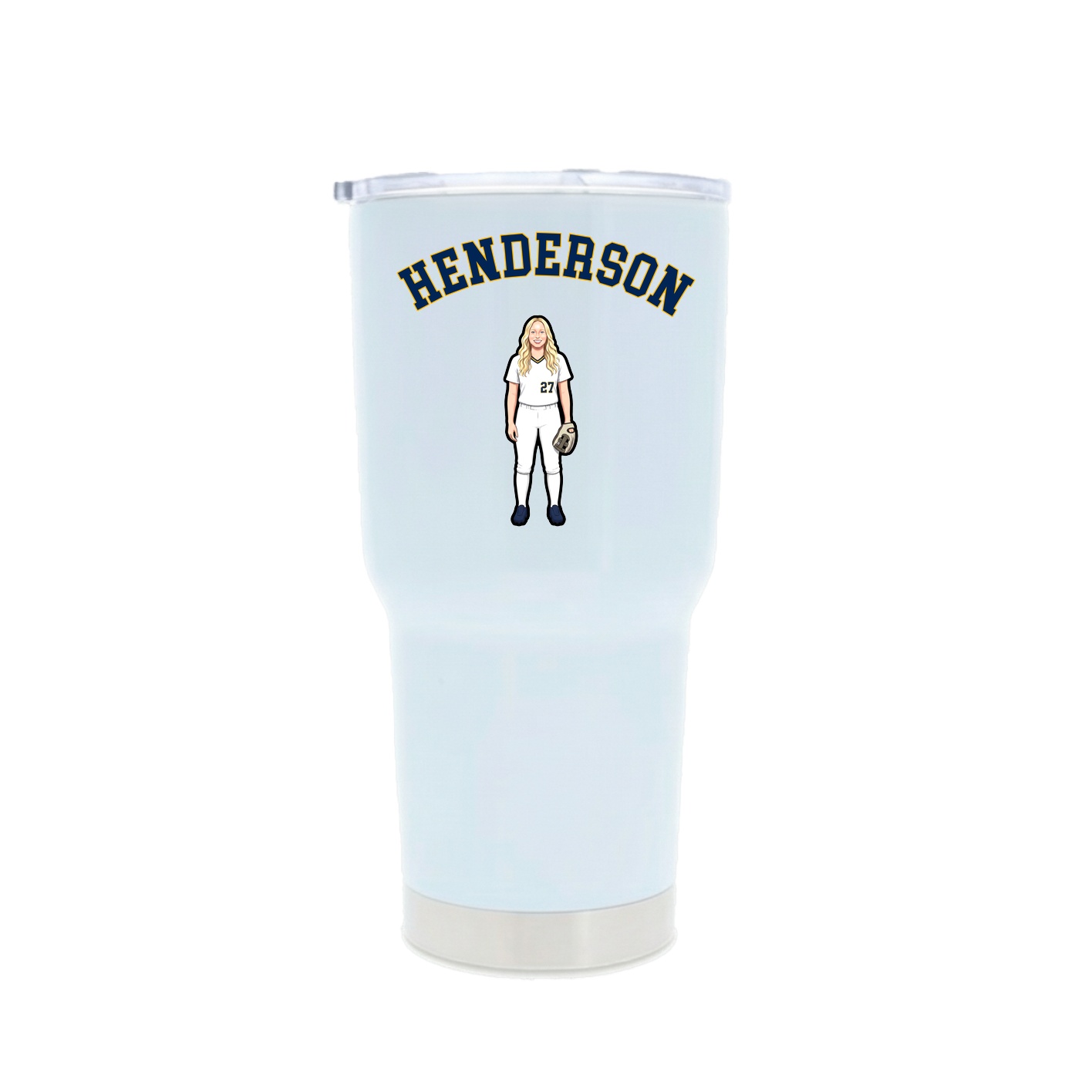 30oz Stainless Steel Tumbler — Shirsey Arch in White
