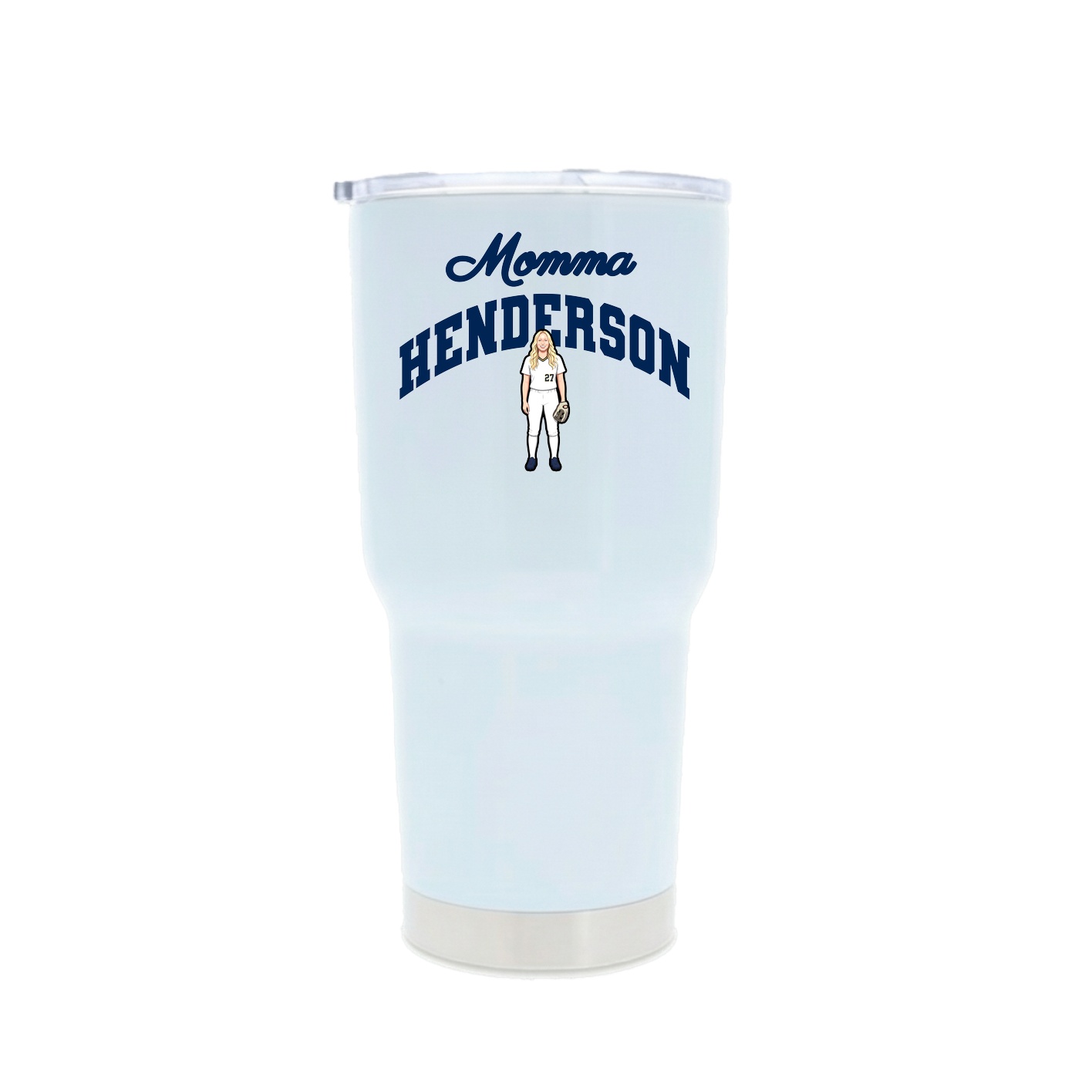 30oz Stainless Steel Tumbler — Mothers Day Arch in White