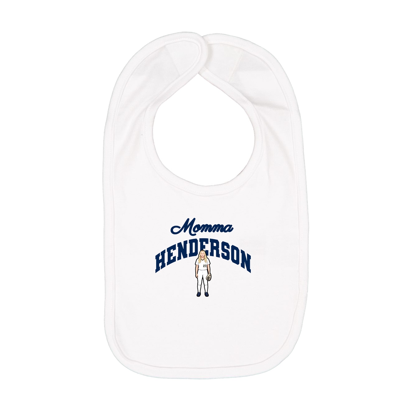 Infant Bib — Mothers Day Arch in White
