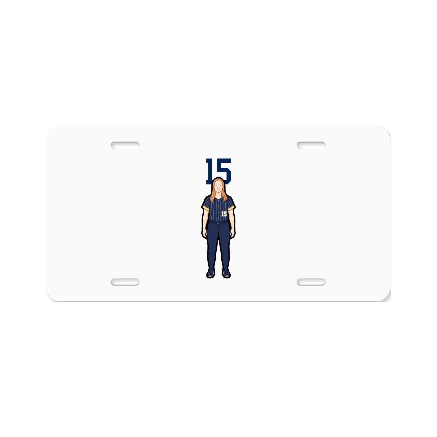 License Plate — Number Top in Classic