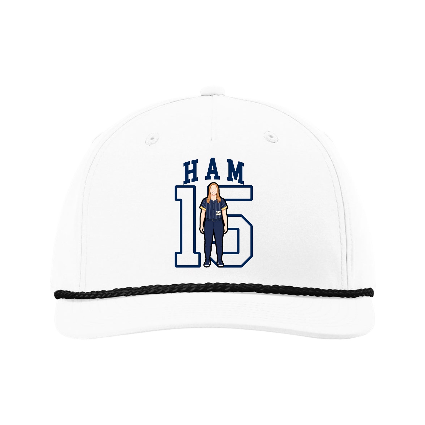 Five-Panel Classic Rope Cap — Shirsey in White