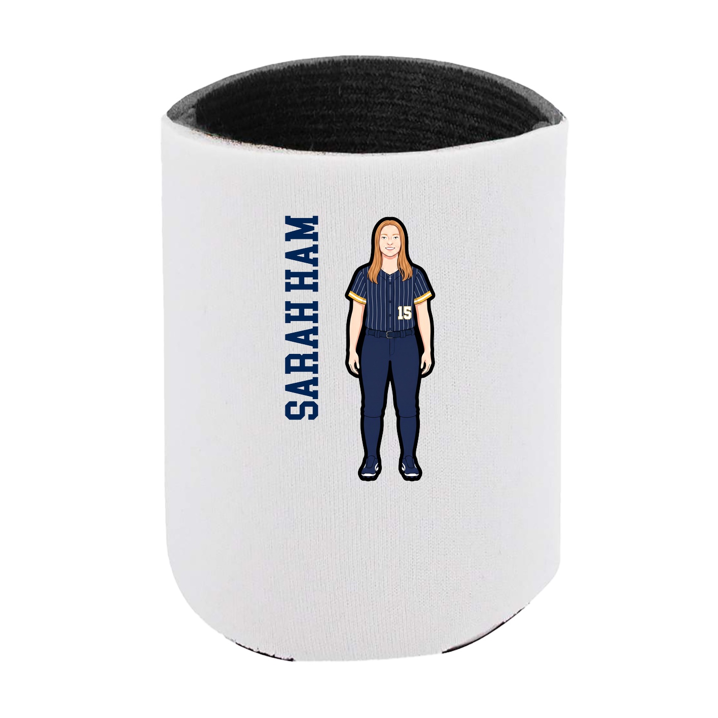 Can Holder — Name Vertical in White