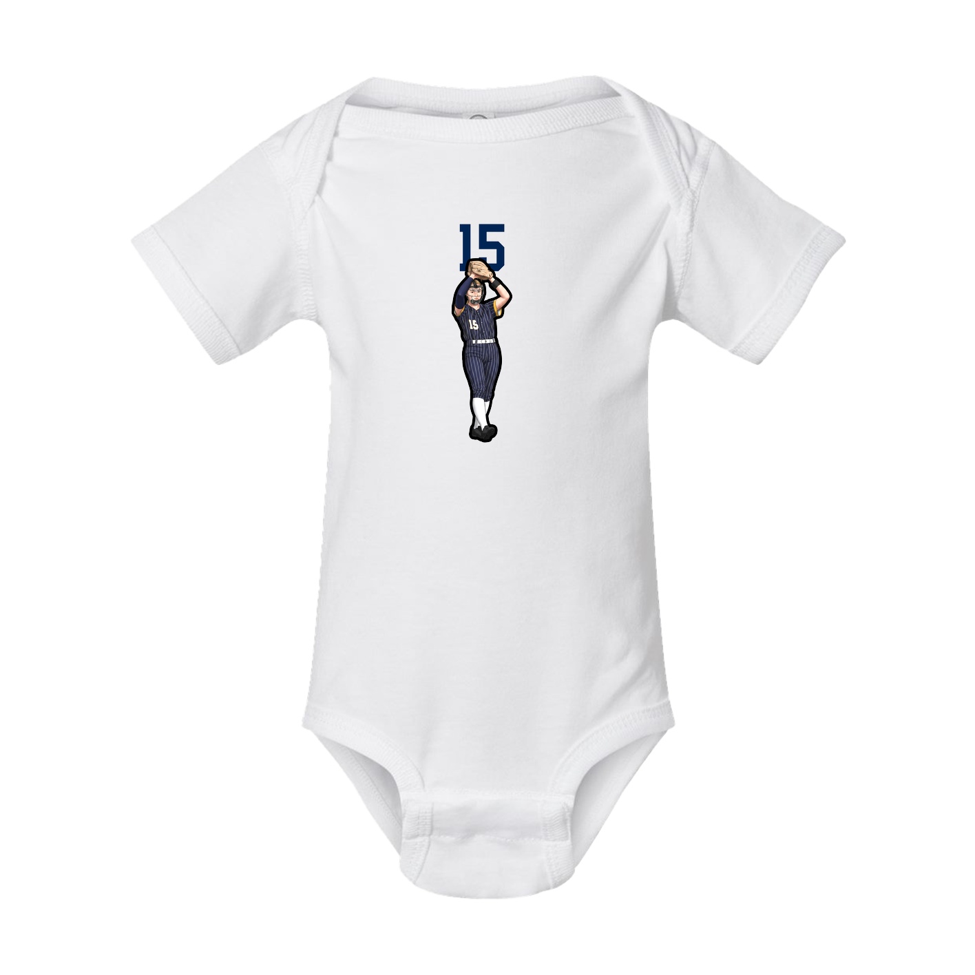 Baby Onesie — Number Top in White