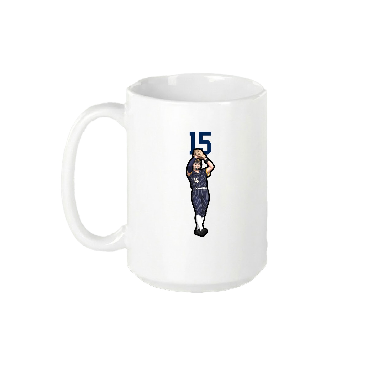 15oz Coffee Mug — Number Top in White