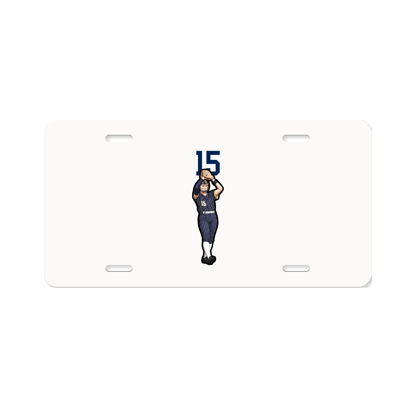 License Plate — Number Top in Classic