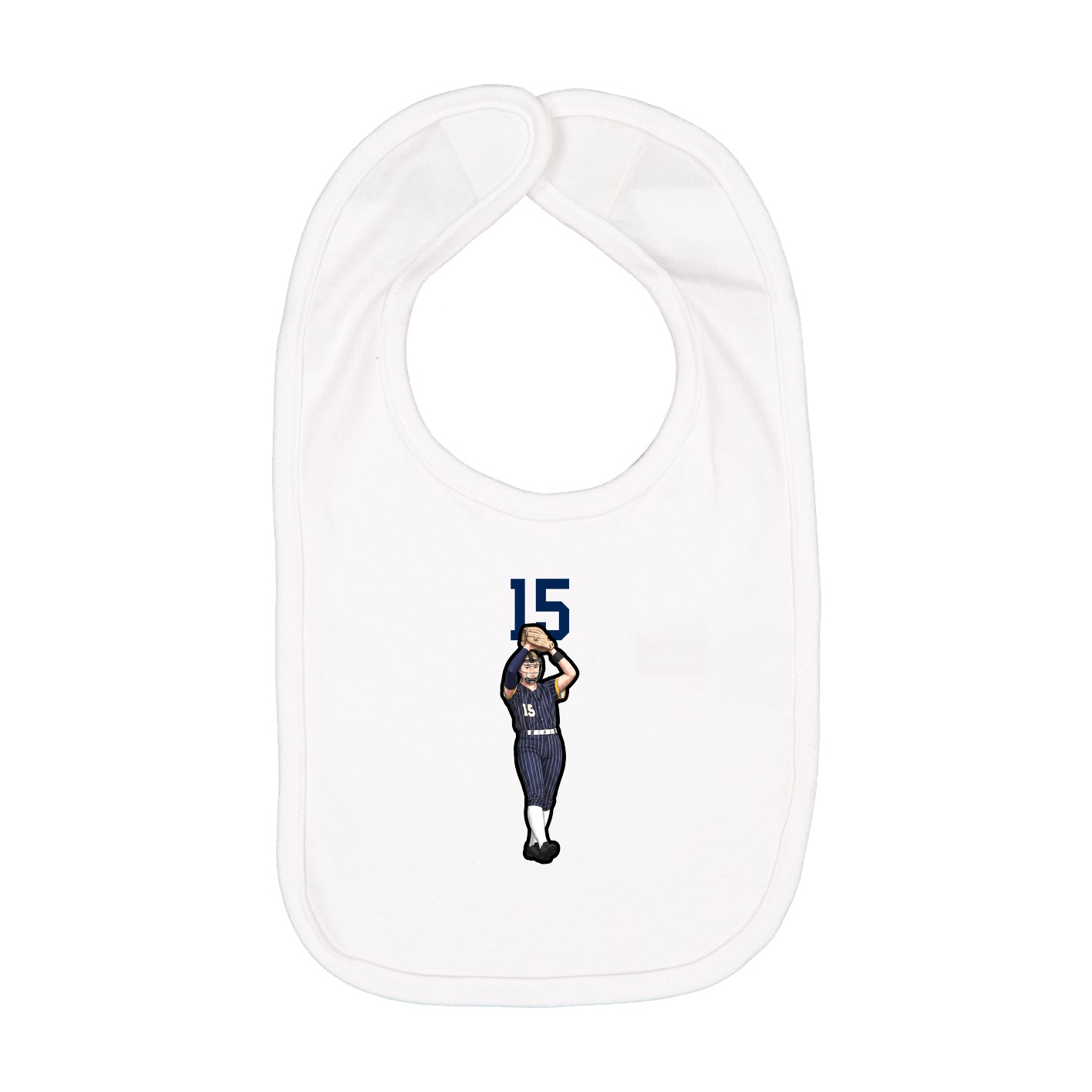 Infant Bib — Number Top in White