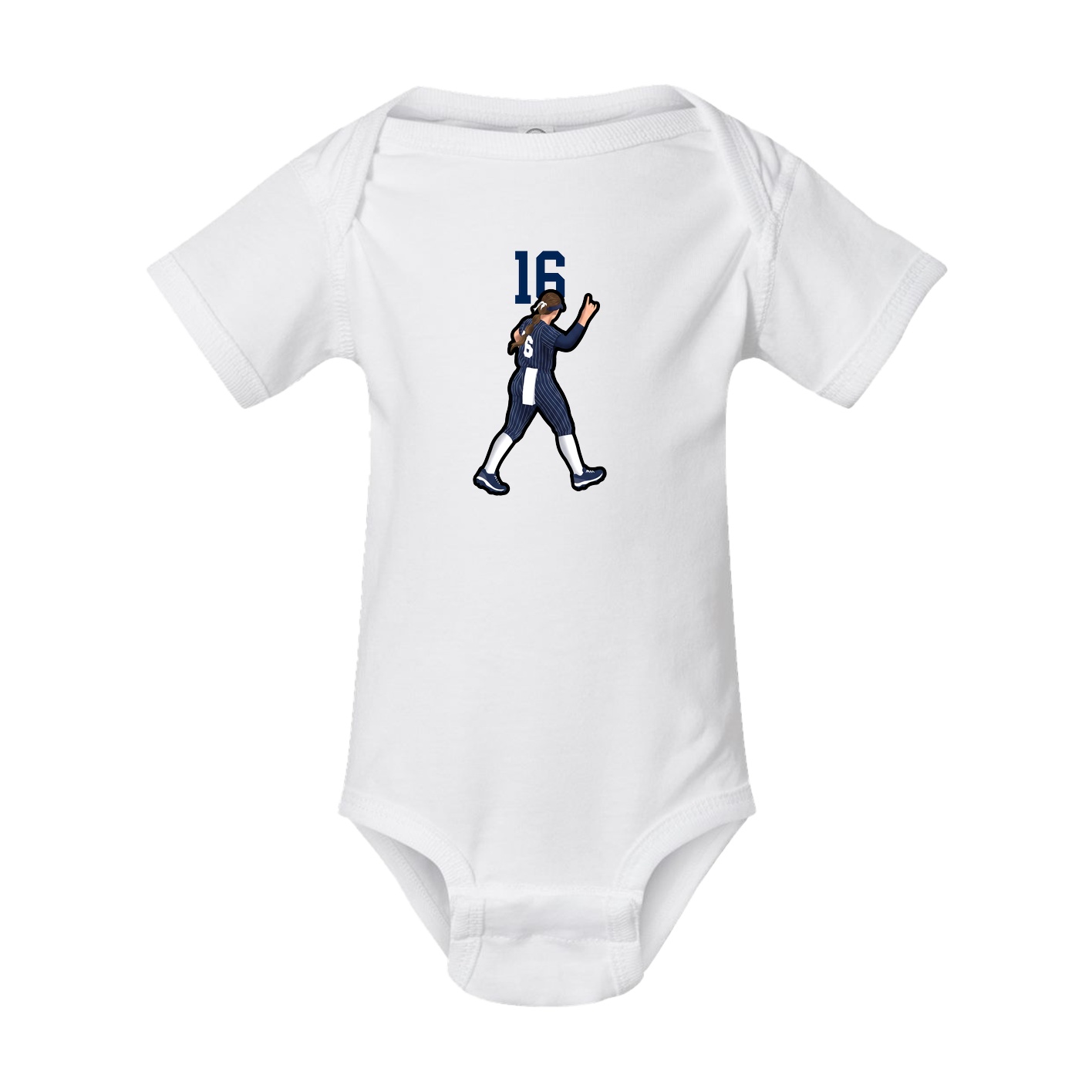 Baby Onesie — Number Top in White