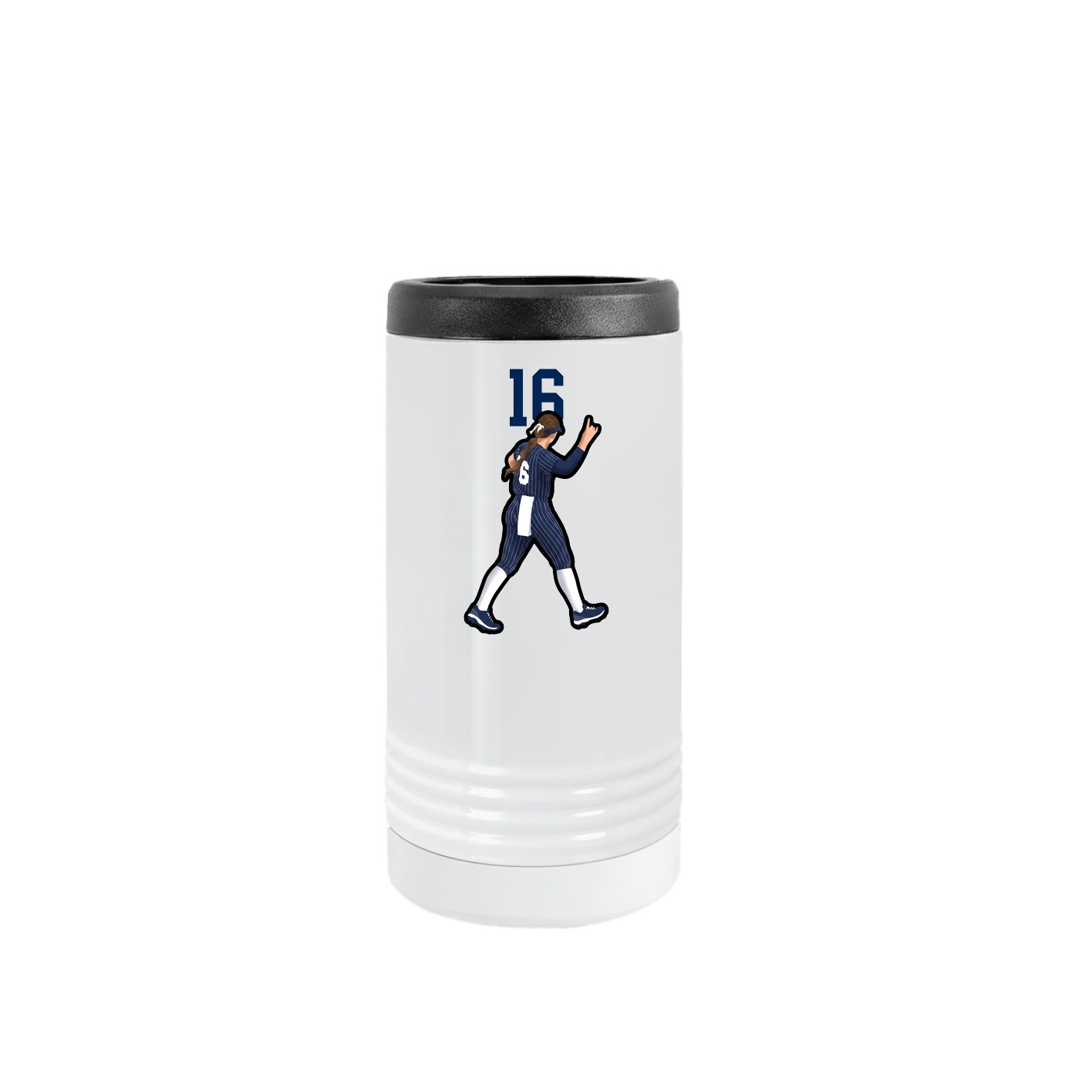 Slim Beverage Holder — Number Top in White