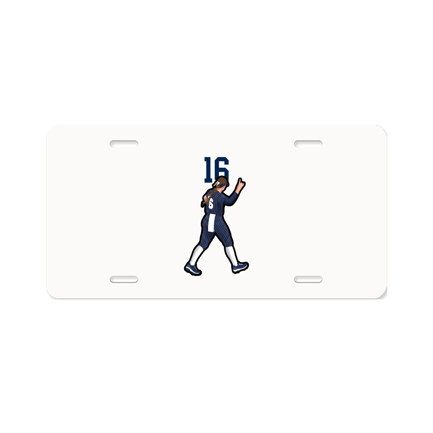License Plate — Number Top in Classic