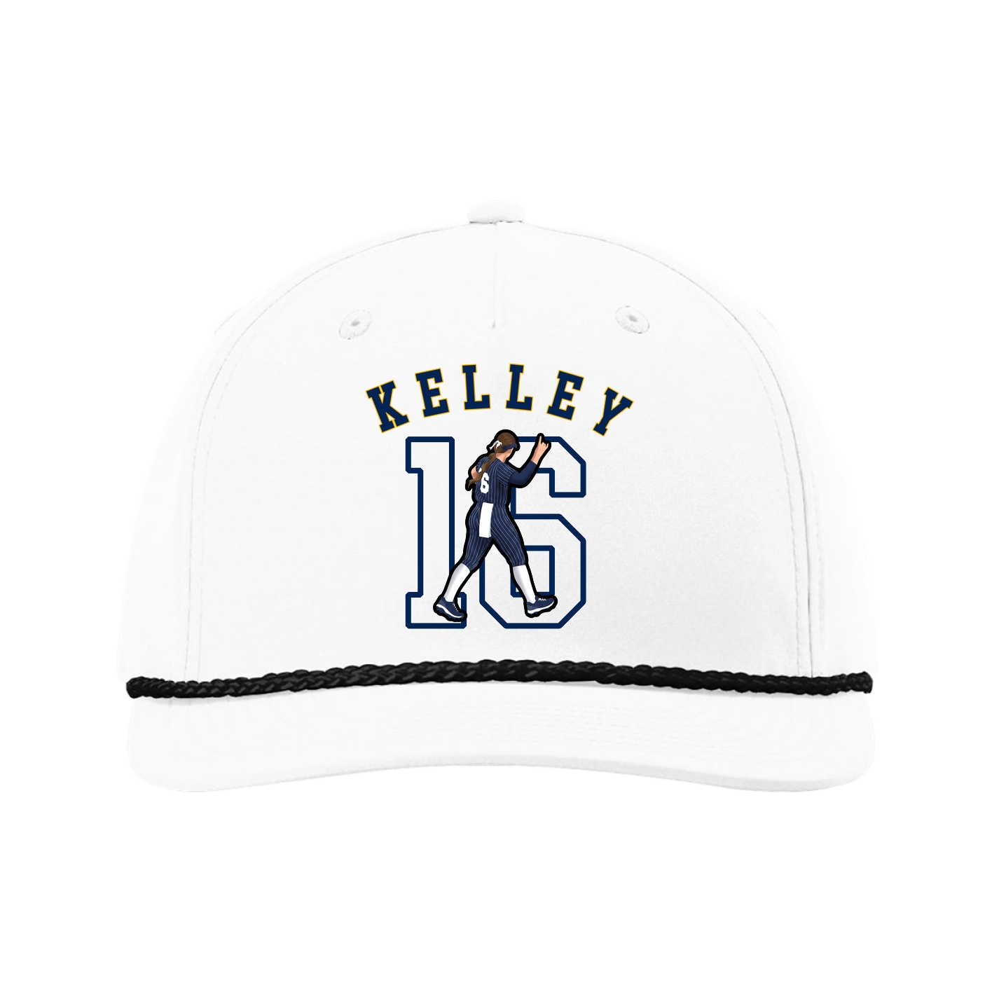 Five-Panel Classic Rope Cap — Shirsey Arch in White