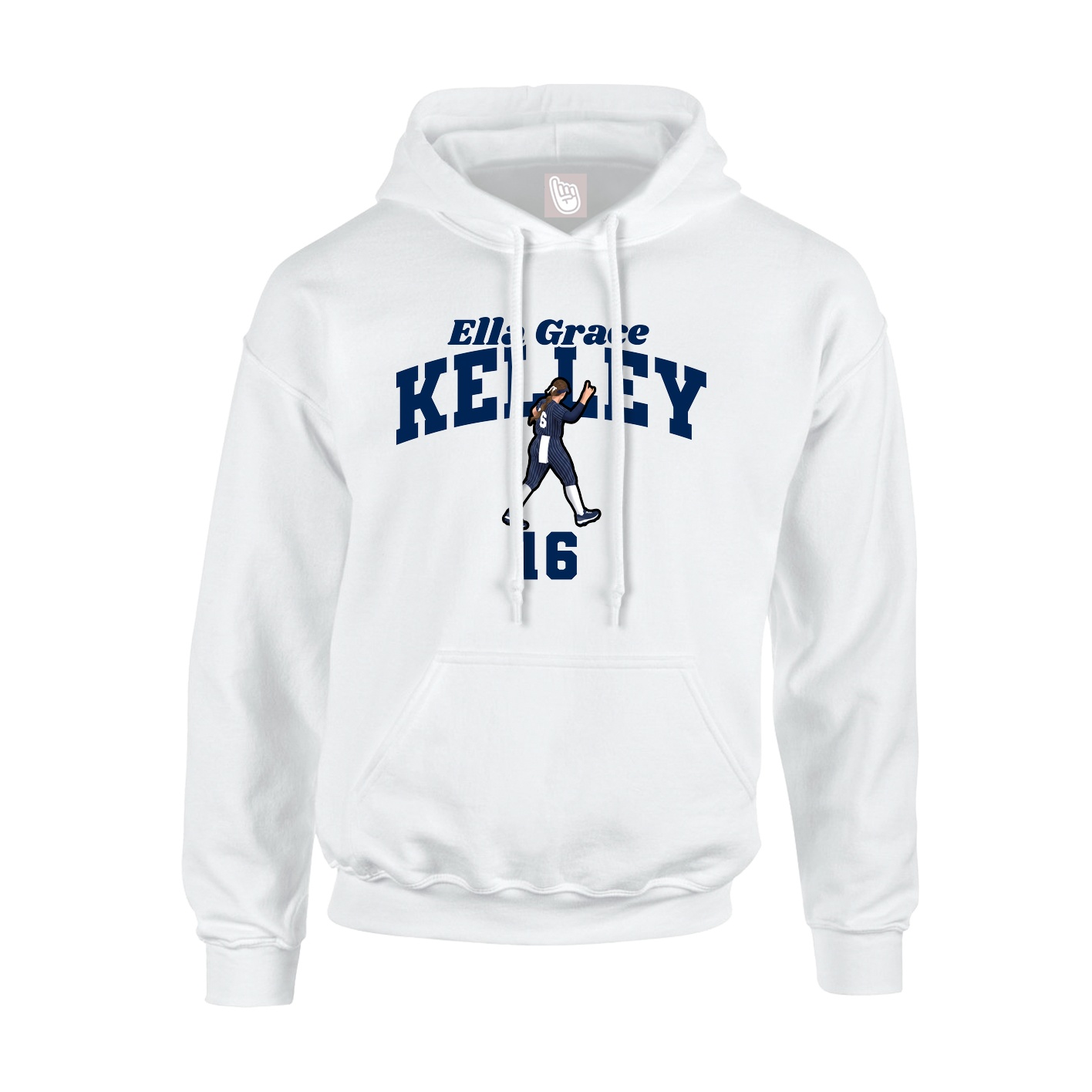 Hoodie — Signature Arch in White