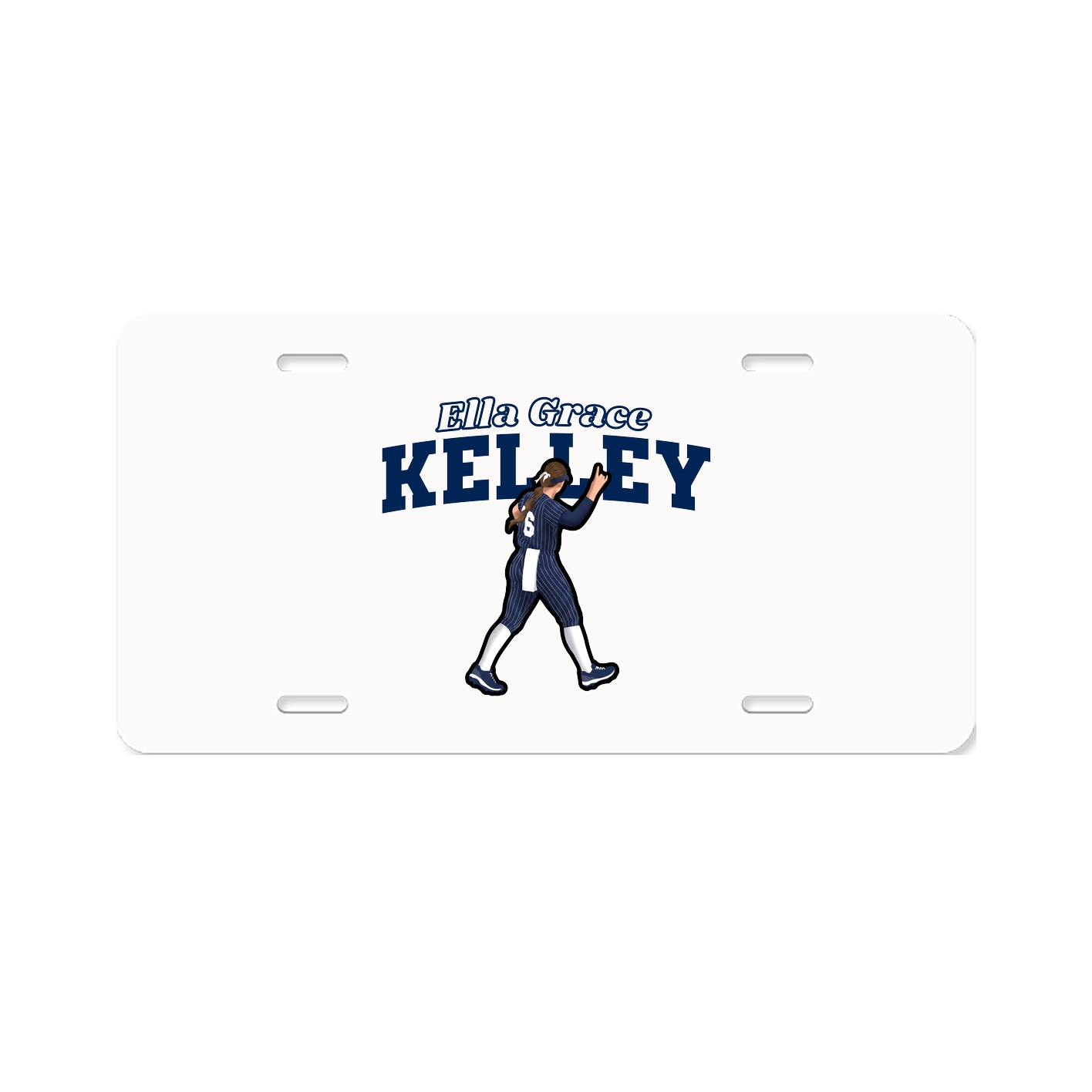 License Plate — Name Arch in Classic