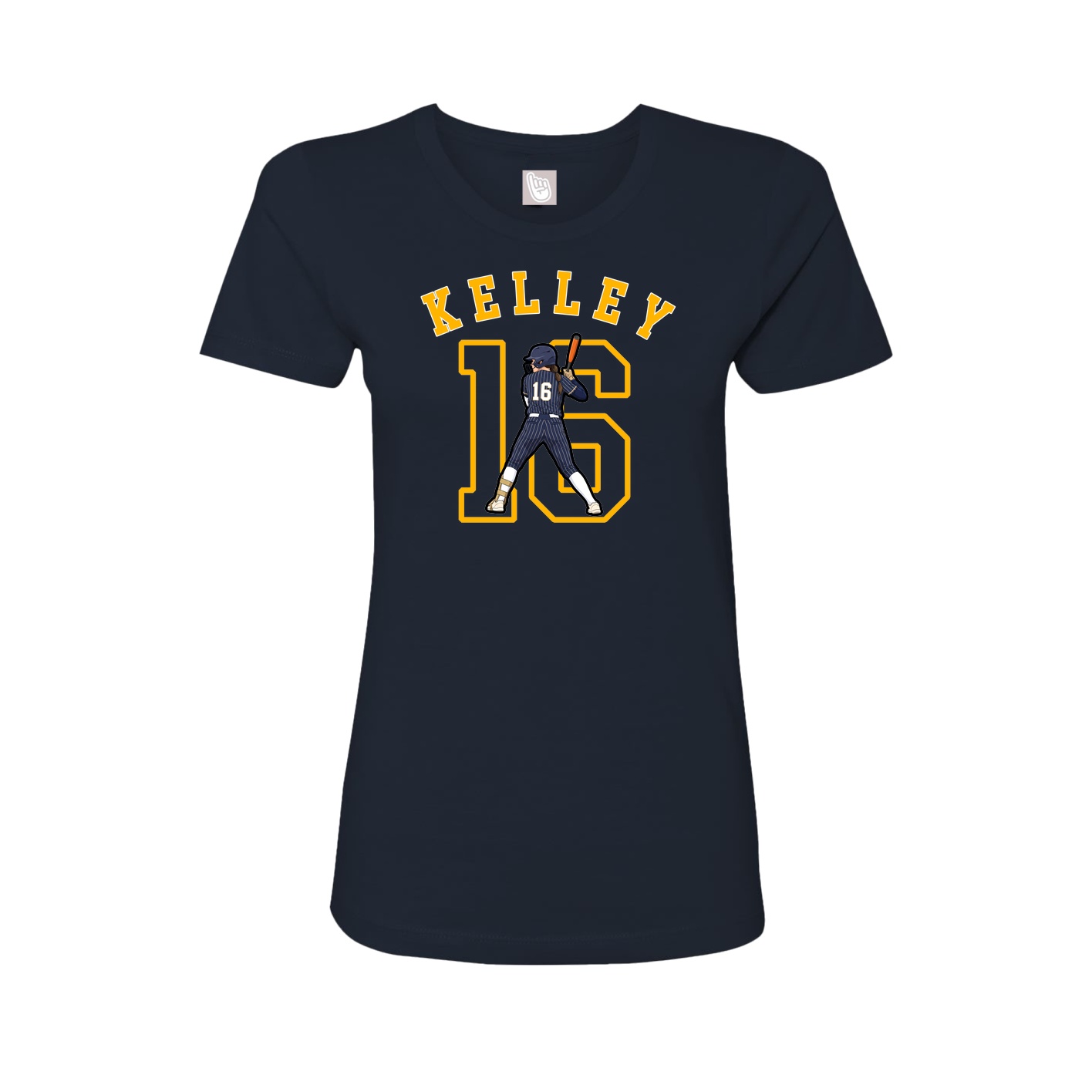 Fitted Women's Tee — Shirsey Arch in Navy