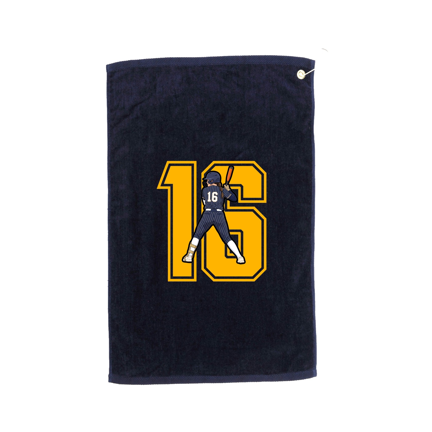 Golf Towel — Number in Navy