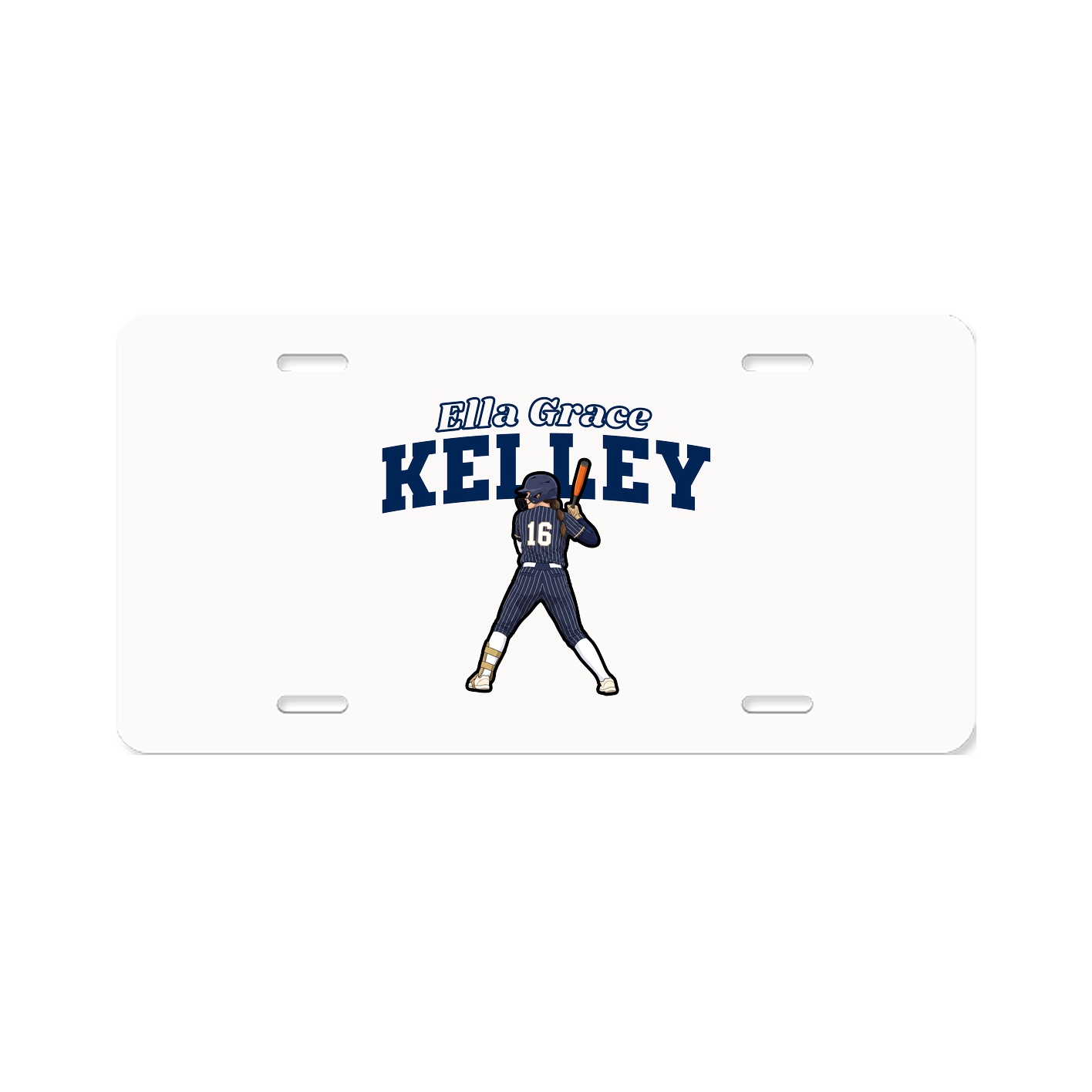 License Plate — Name Arch in Classic