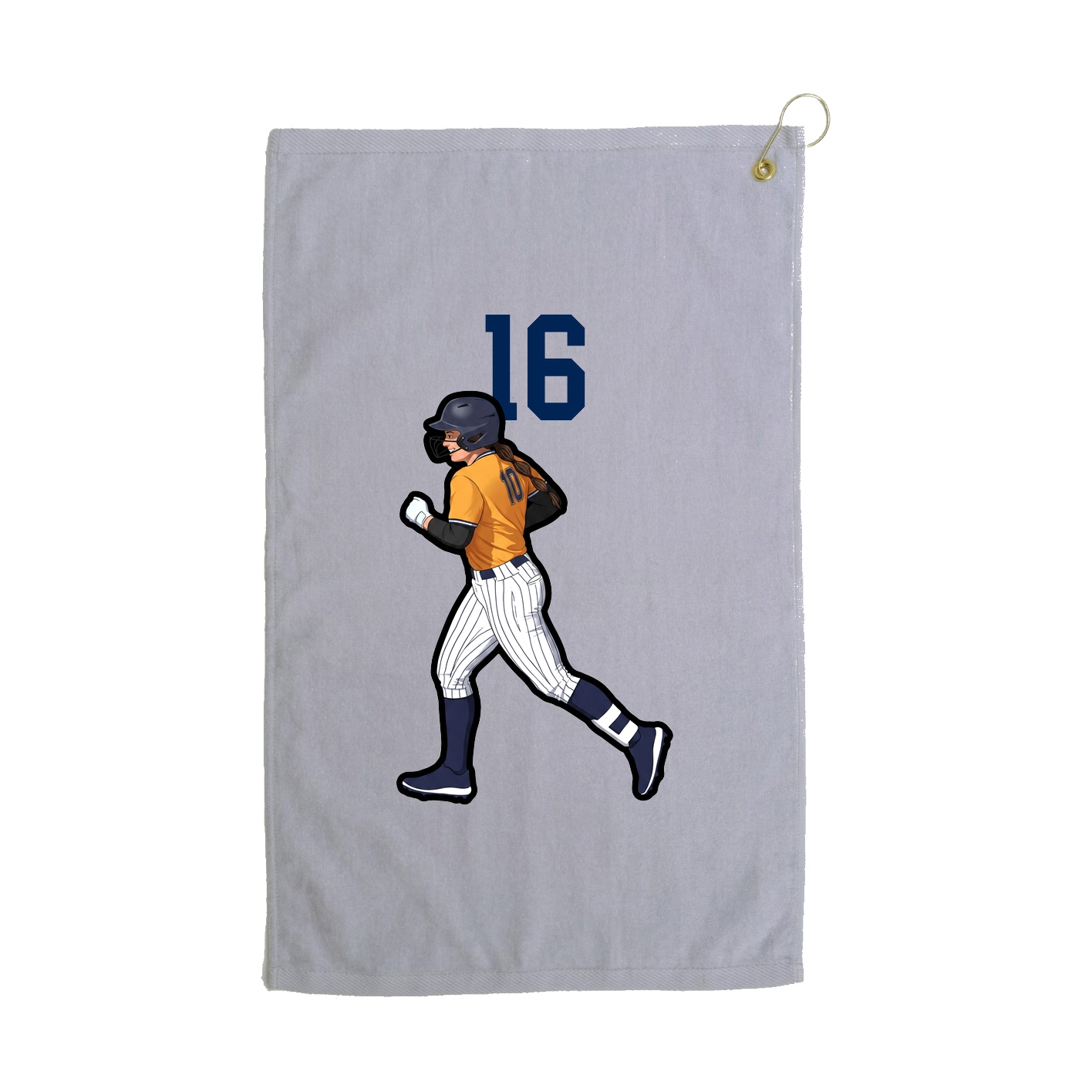 Golf Towel — Number Top in Grey