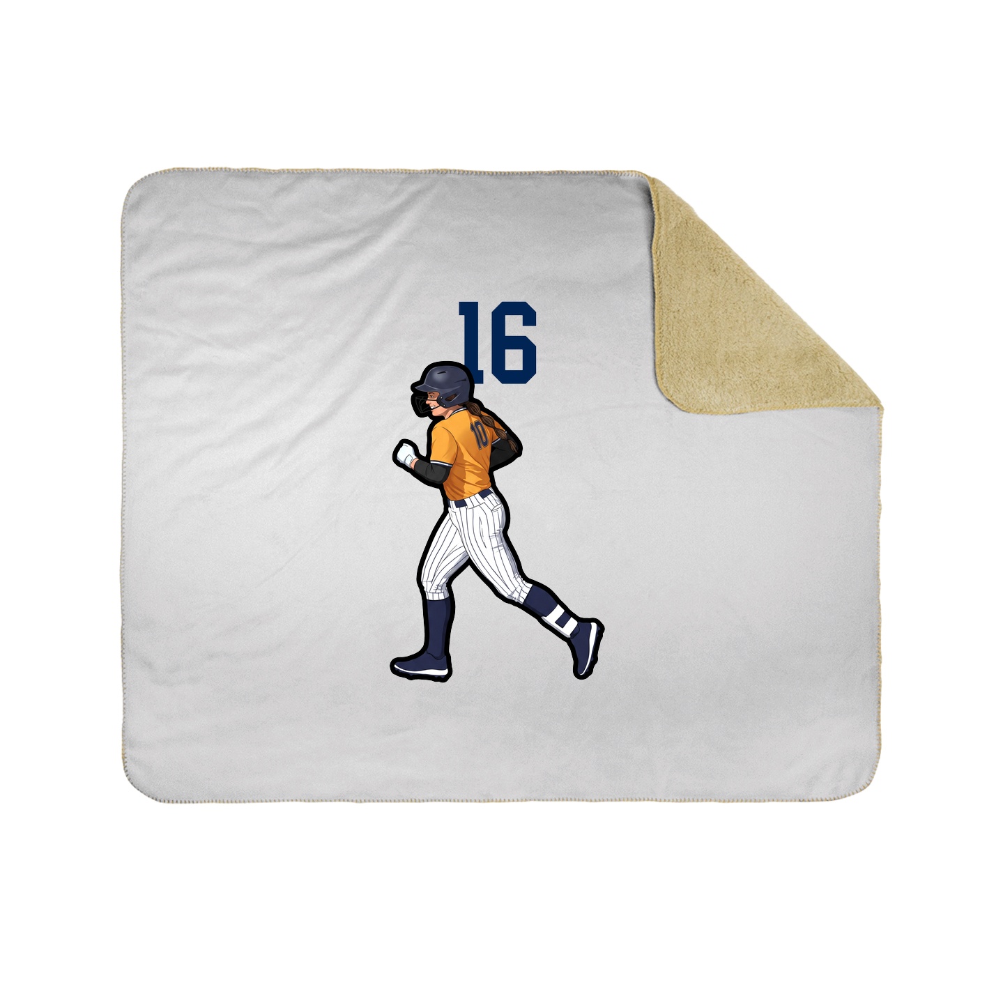 Throw Blanket — Number Top in White