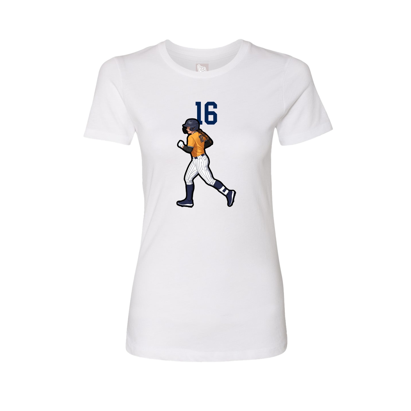 Fitted Women's Tee — Number Top in White