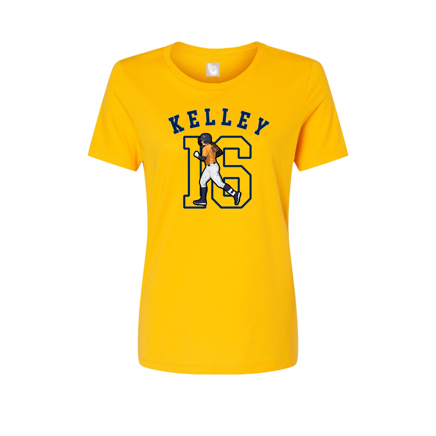 Fitted Women's Tee — Shirsey Arch in Gold