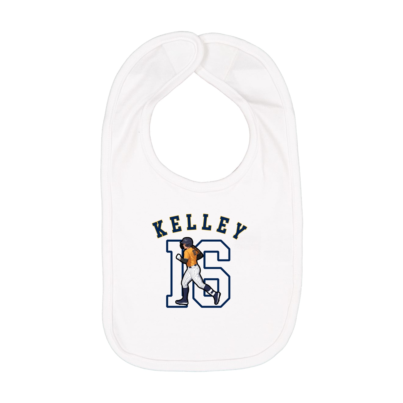 Infant Bib — Shirsey Arch in White