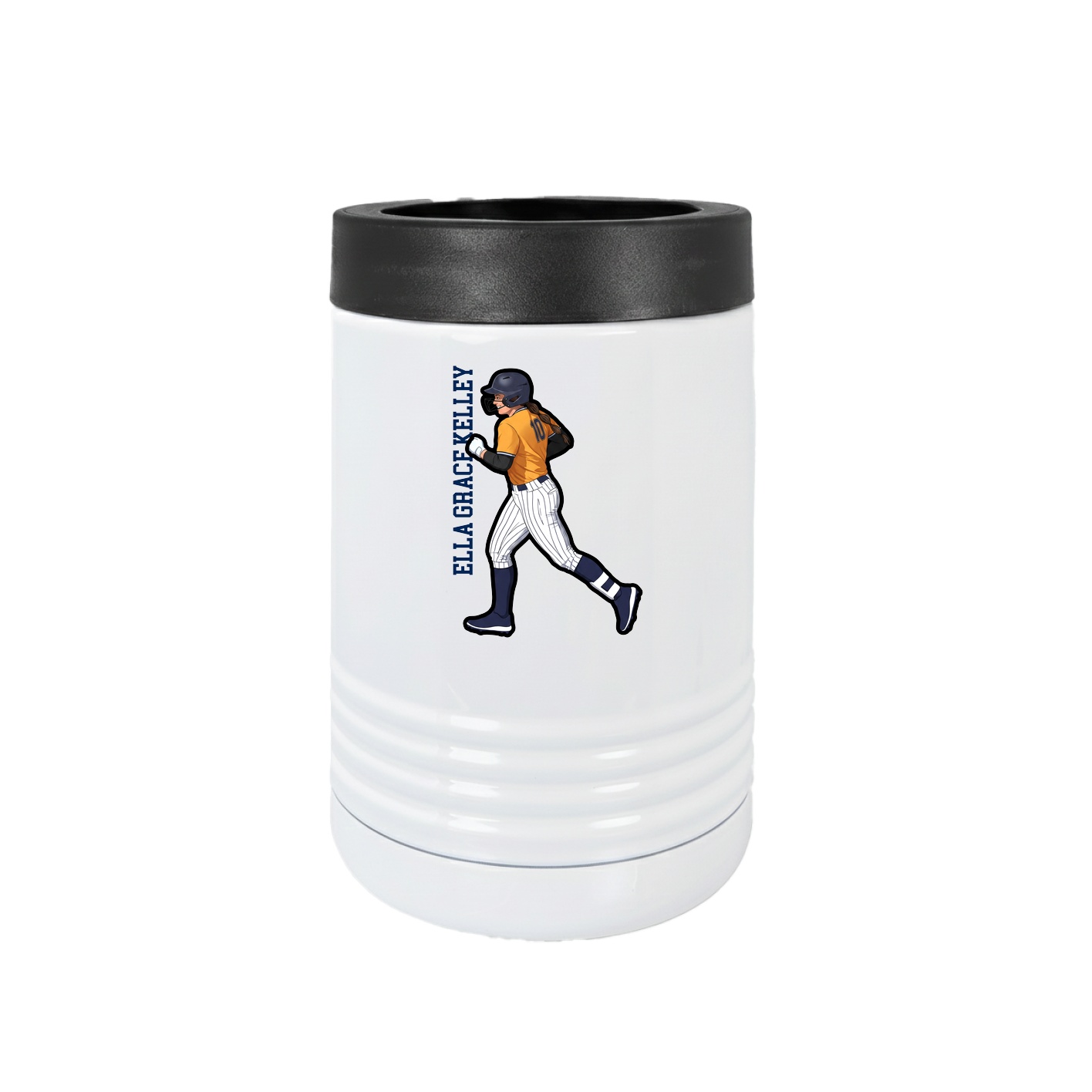 Beverage Holder — Name Vertical in White