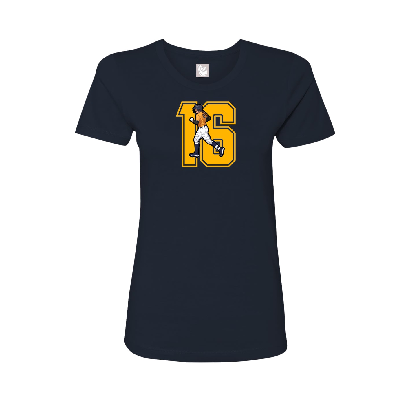 Womens Tee — Number in Navy
