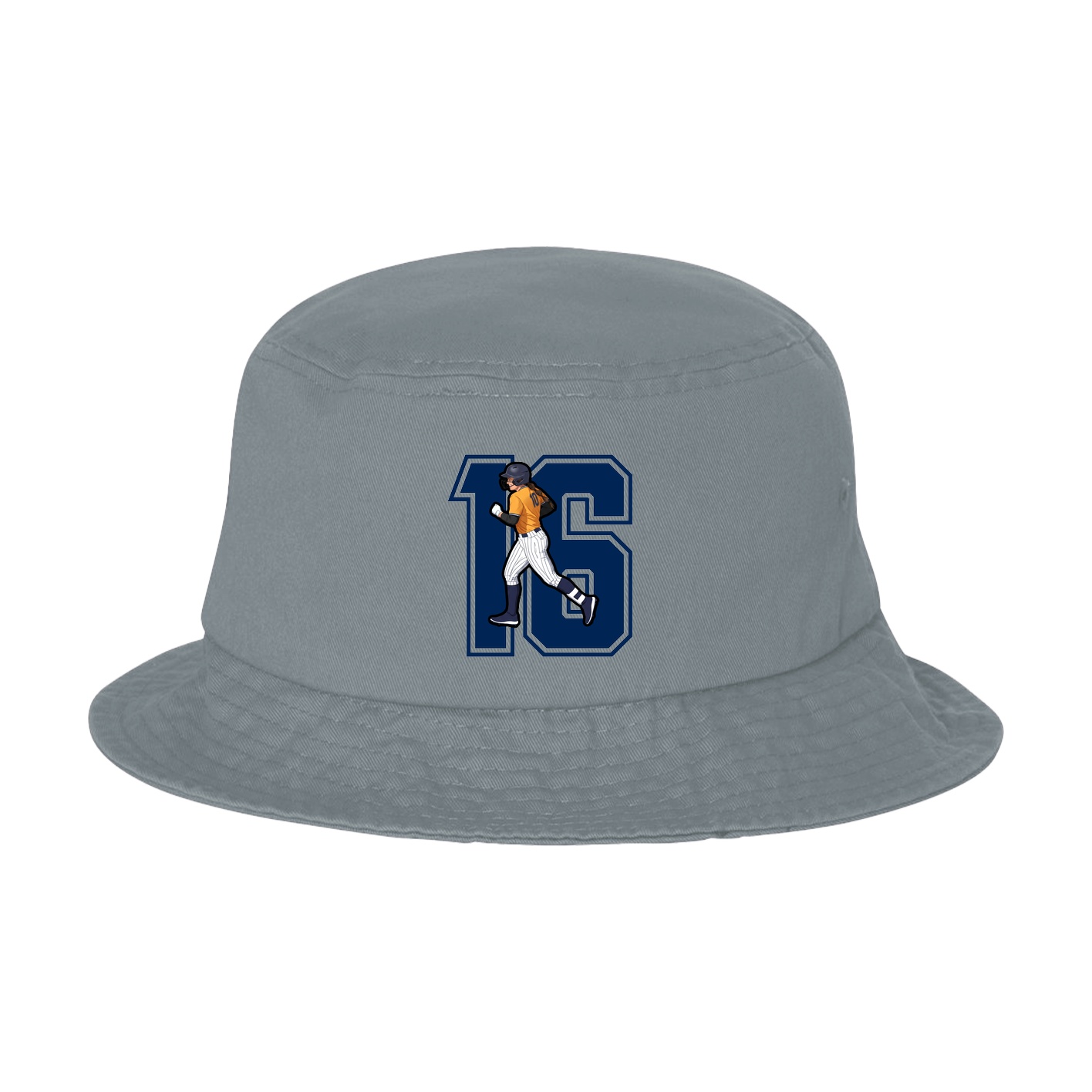 Bucket Cap — Number in Grey