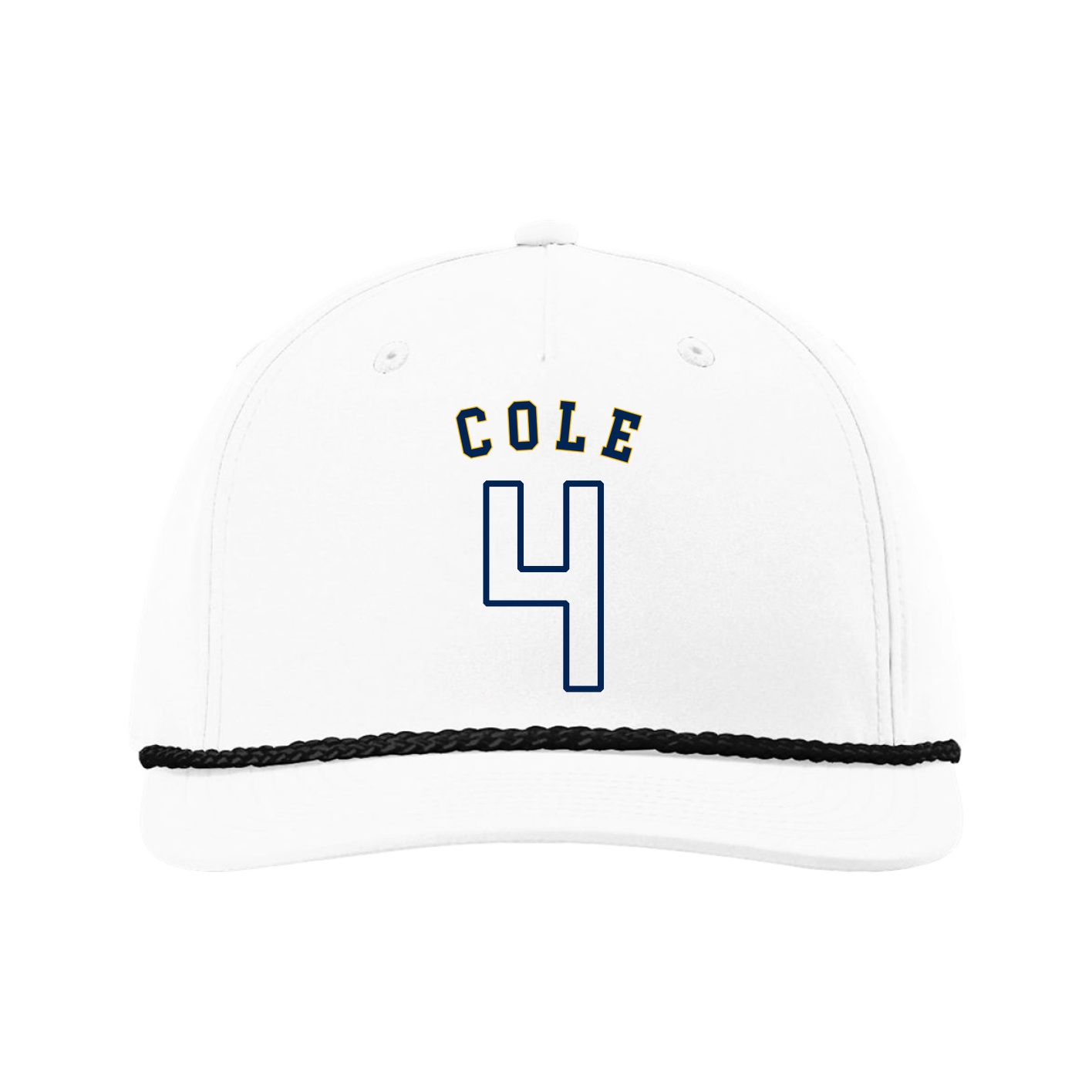 Five-Panel Classic Rope Cap — Shirsey Arch in White
