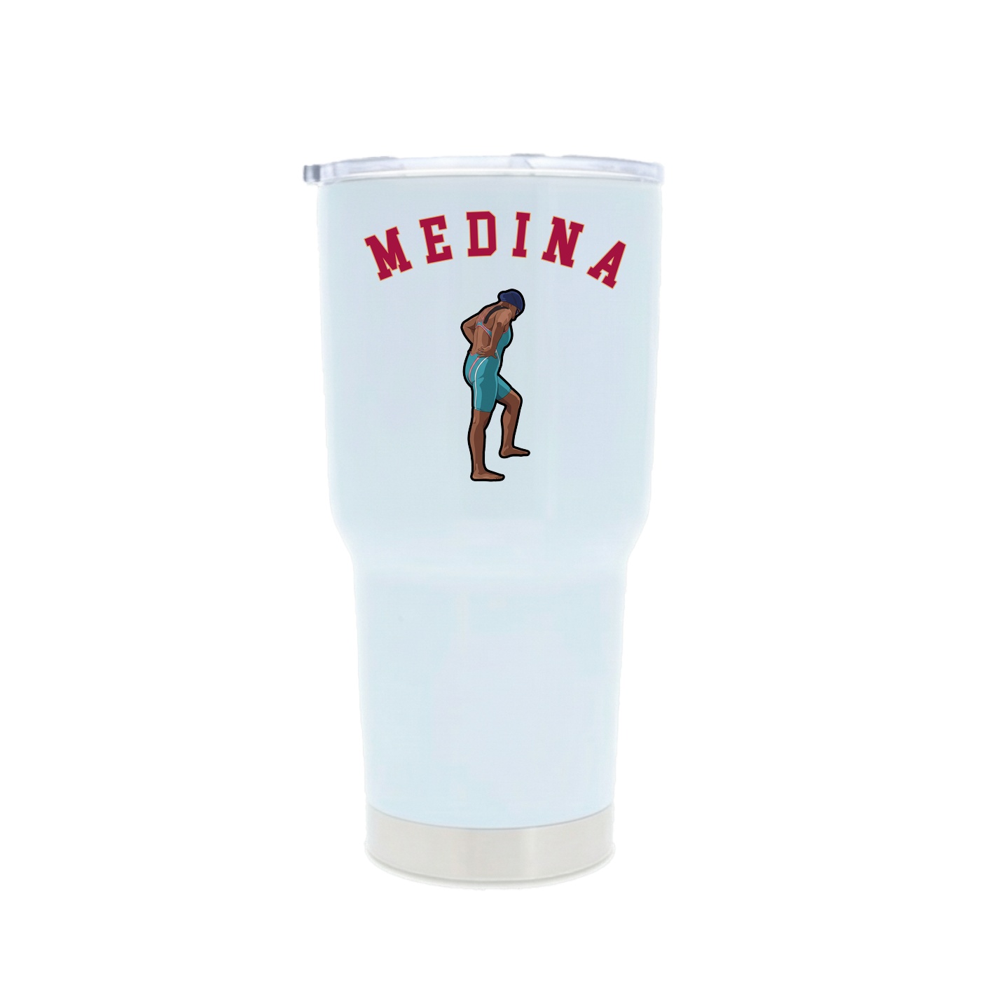 30oz Stainless Steel Tumbler — Shirsey Arch in White