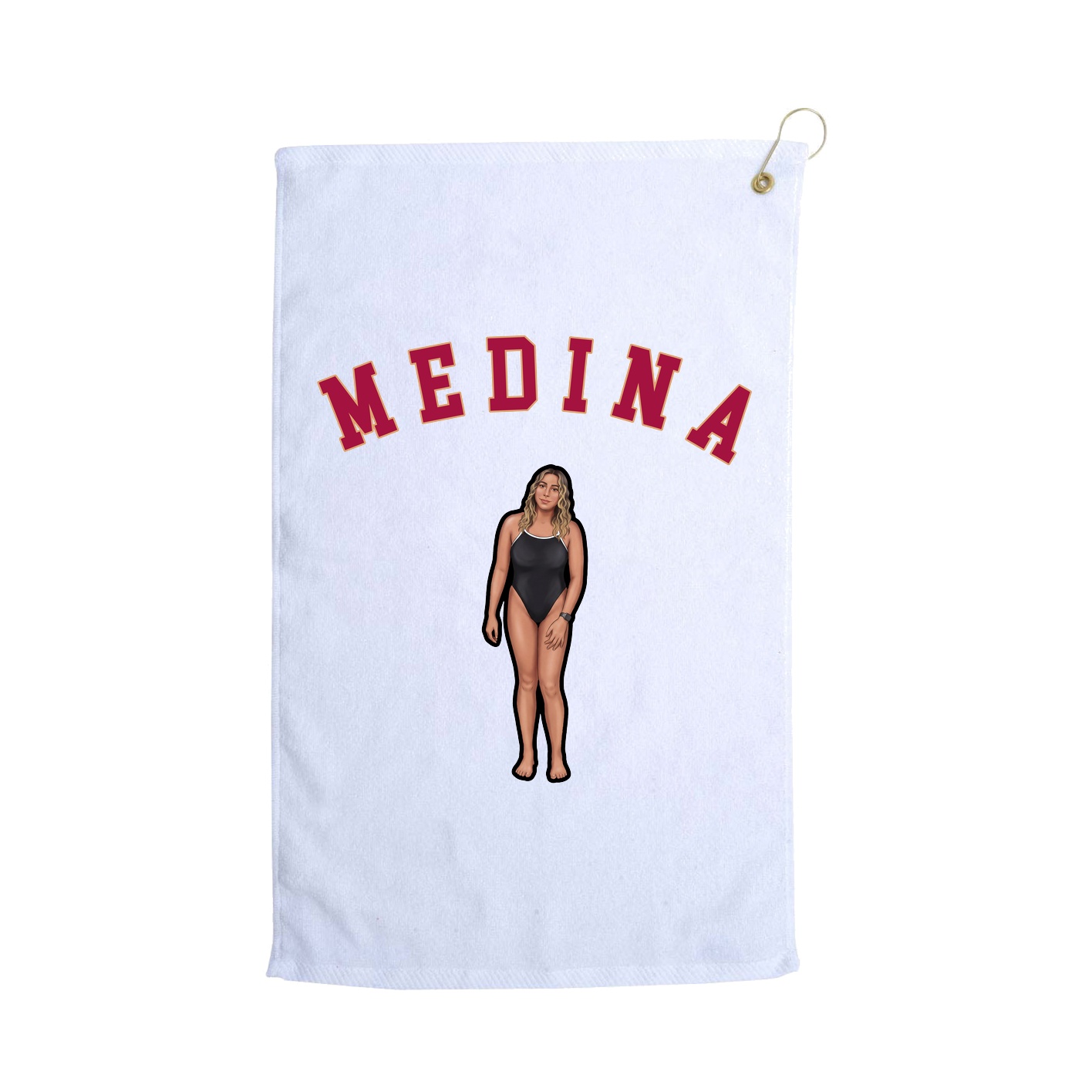 Golf Towel — Shirsey Arch in White