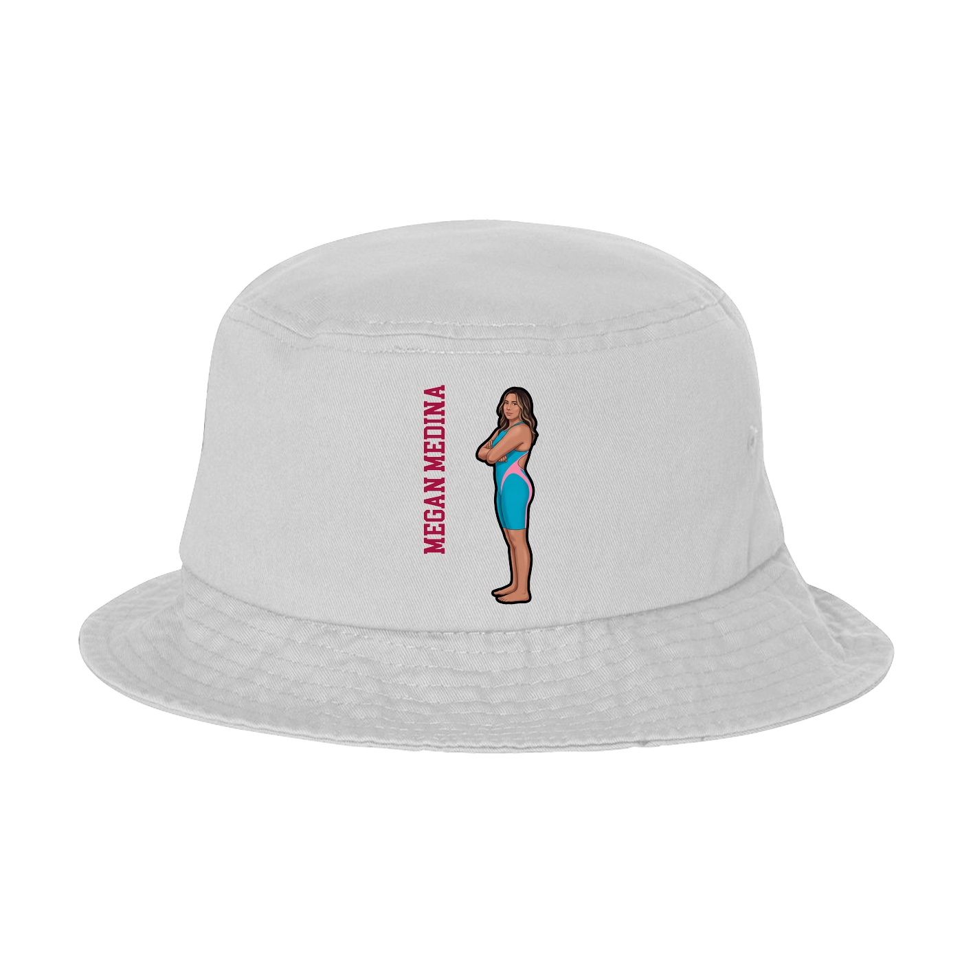 Bucket Cap — Name Vertical in White