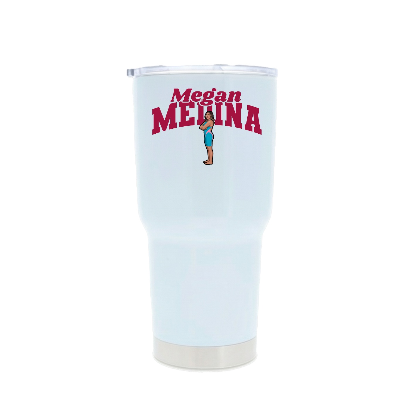 30oz Stainless Steel Tumbler — Signature Arch in White