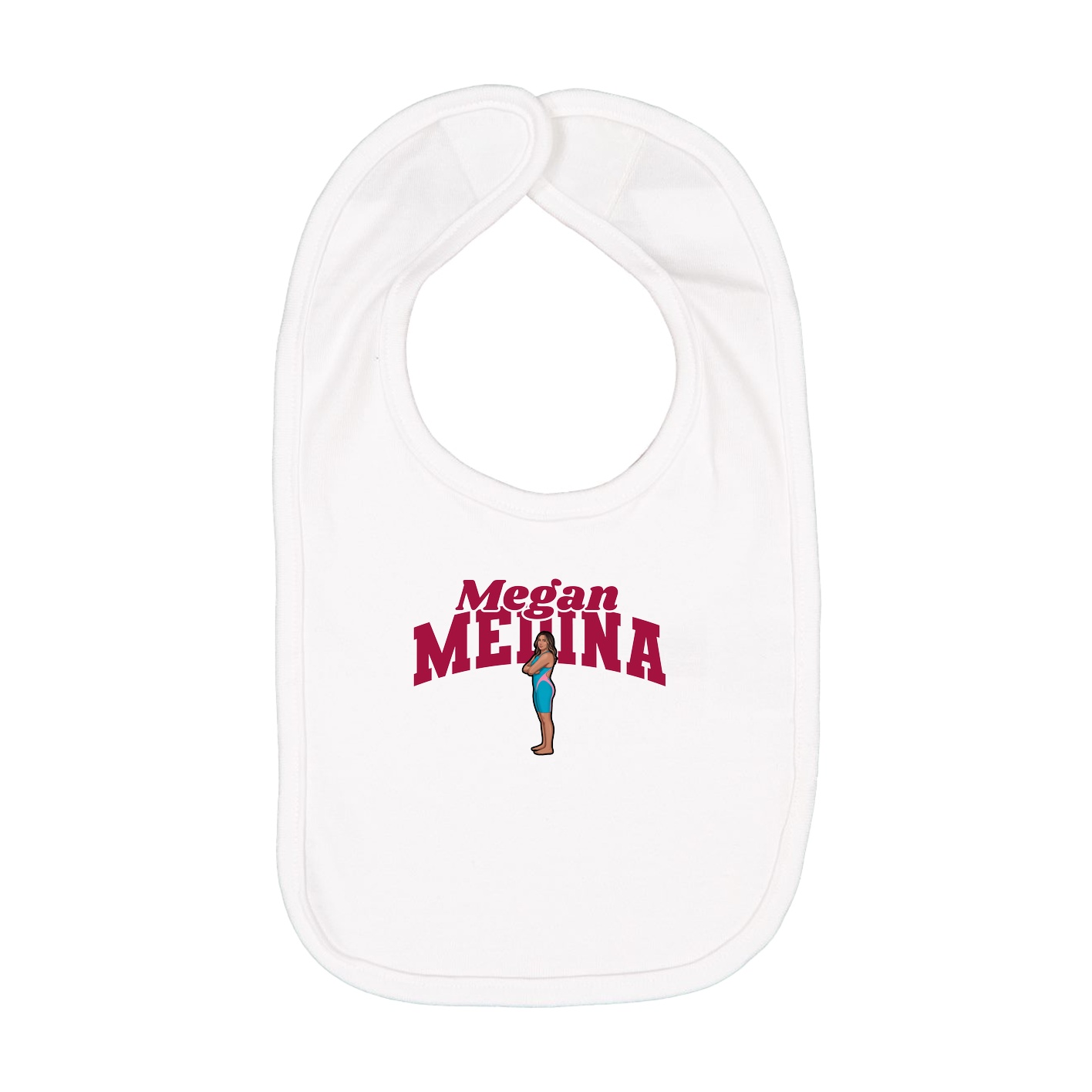 Infant Bib — Signature Arch in White