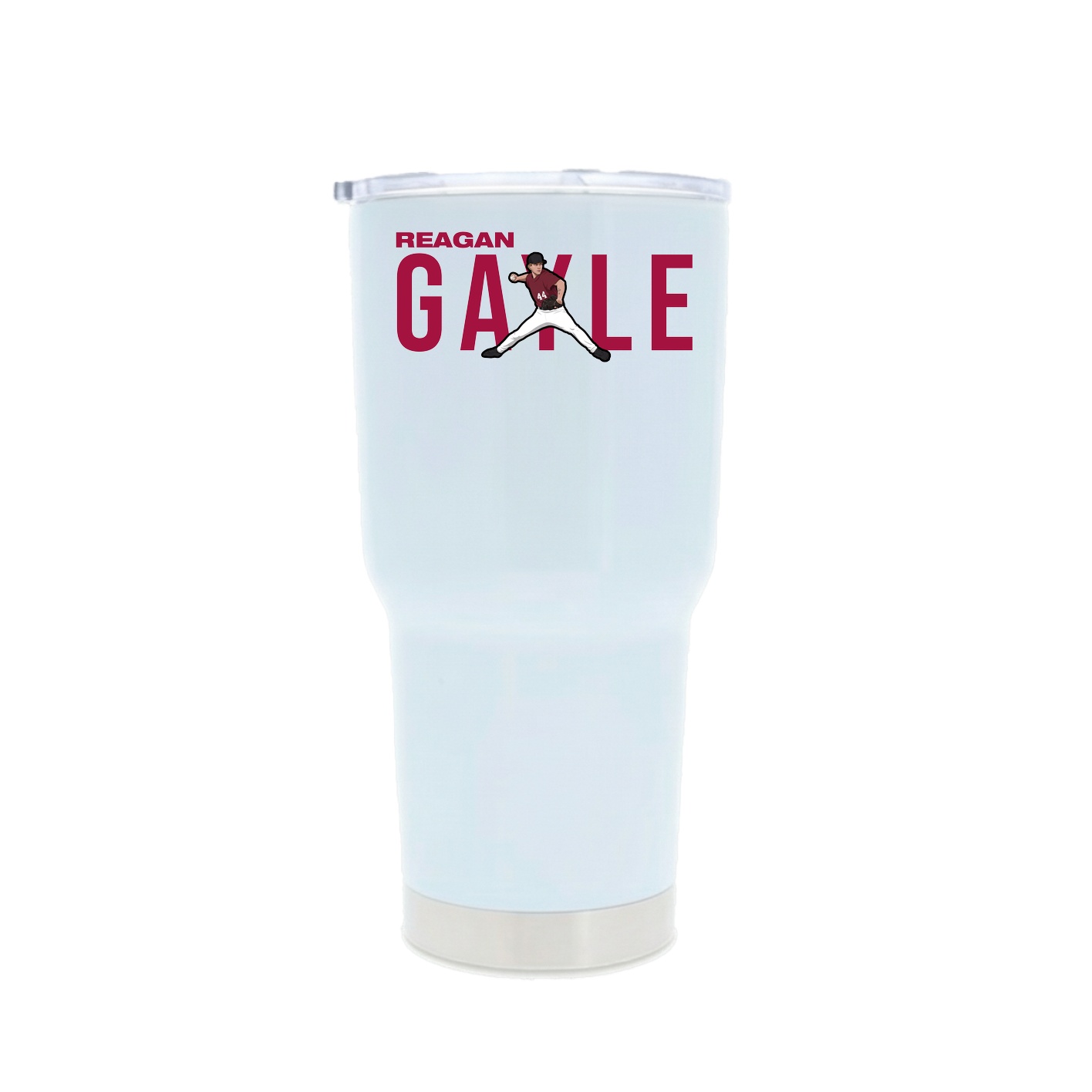 30oz Stainless Steel Tumbler — Player Name in White
