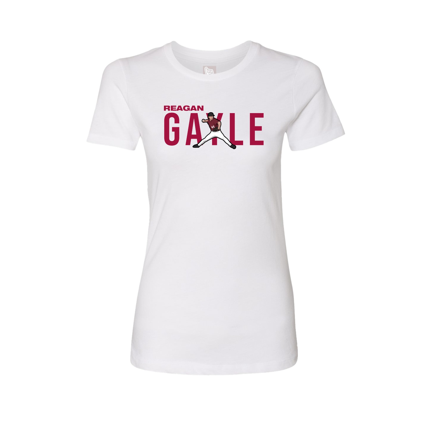 Fitted Women's Tee — Player Name in White