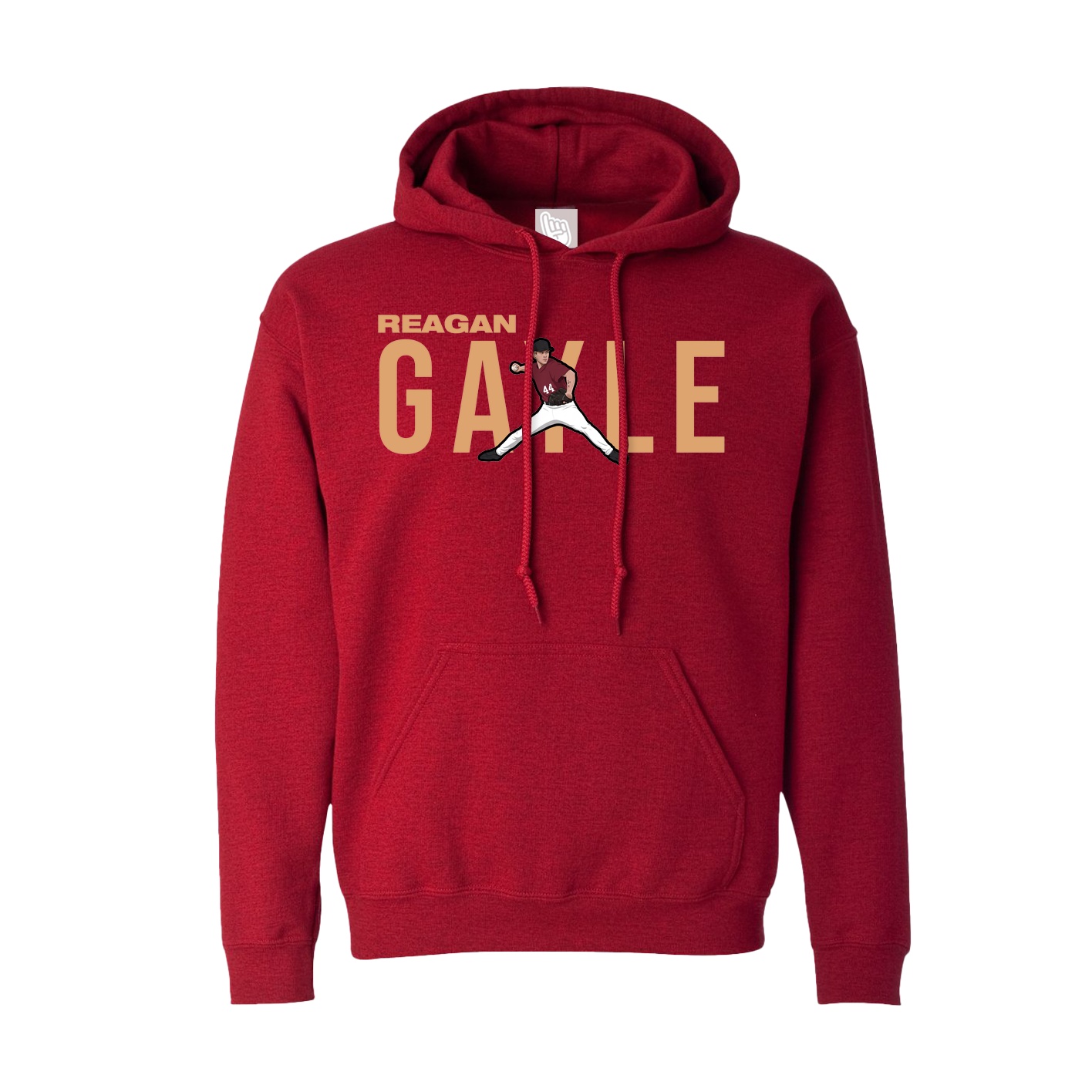 Hoodie — Player Name in Crimson