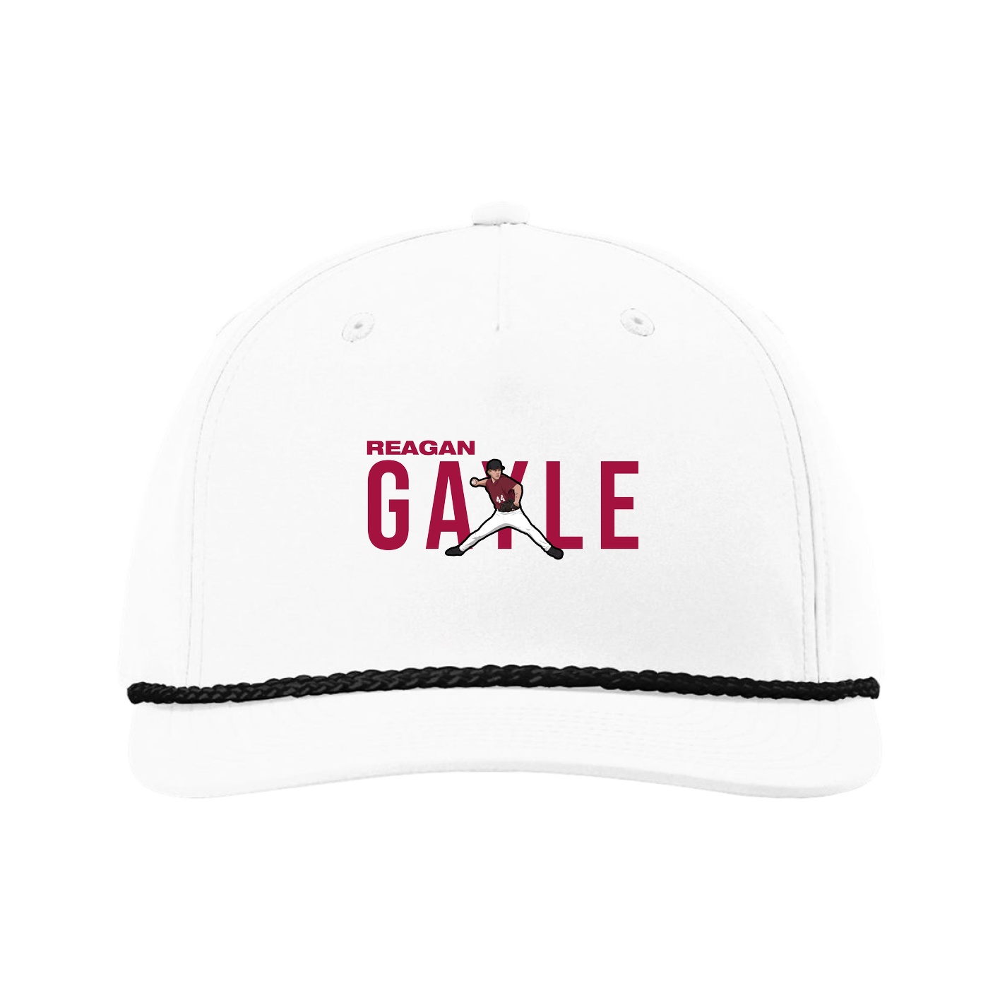 Five-Panel Classic Rope Cap — Player Name in White