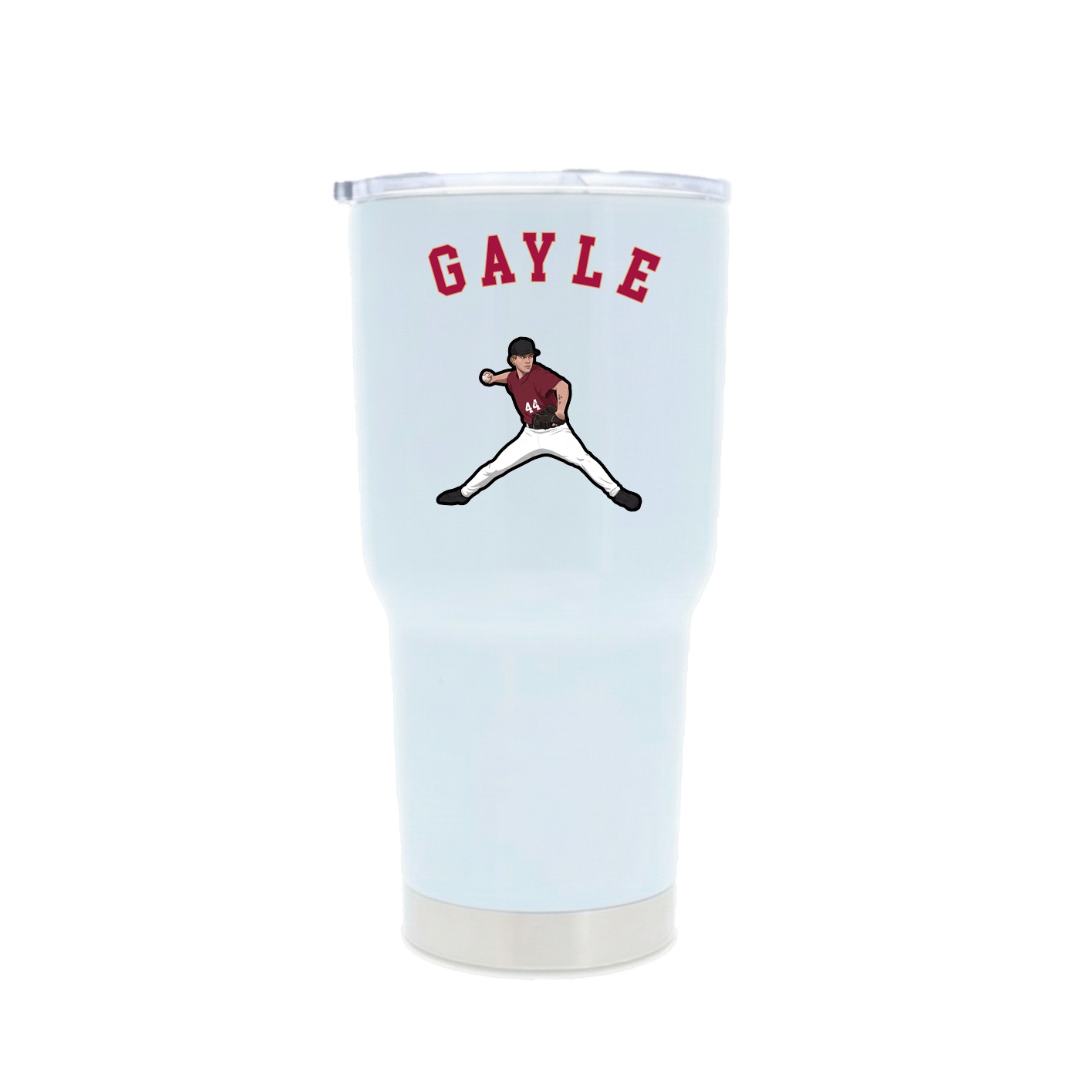 30oz Stainless Steel Tumbler — Shirsey Arch in White