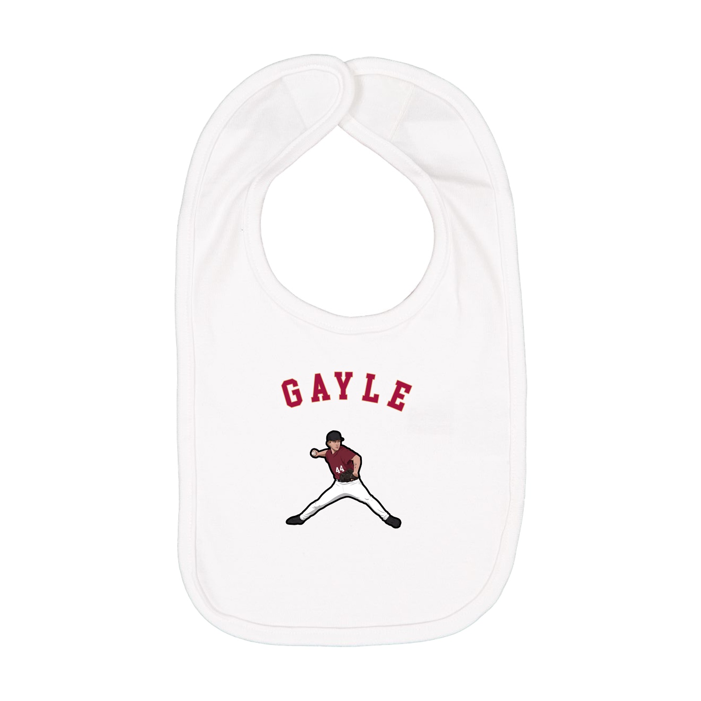 Infant Bib — Shirsey Arch in White