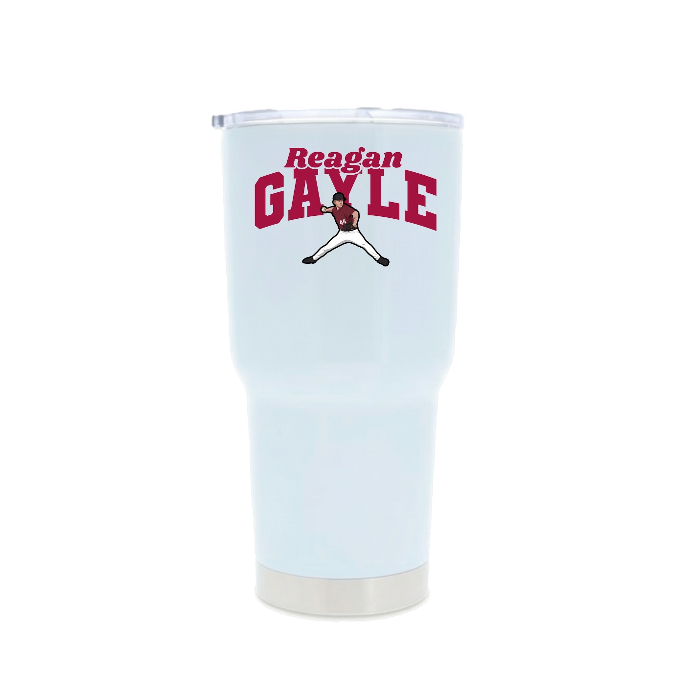 30oz Stainless Steel Tumbler — Signature Arch in White