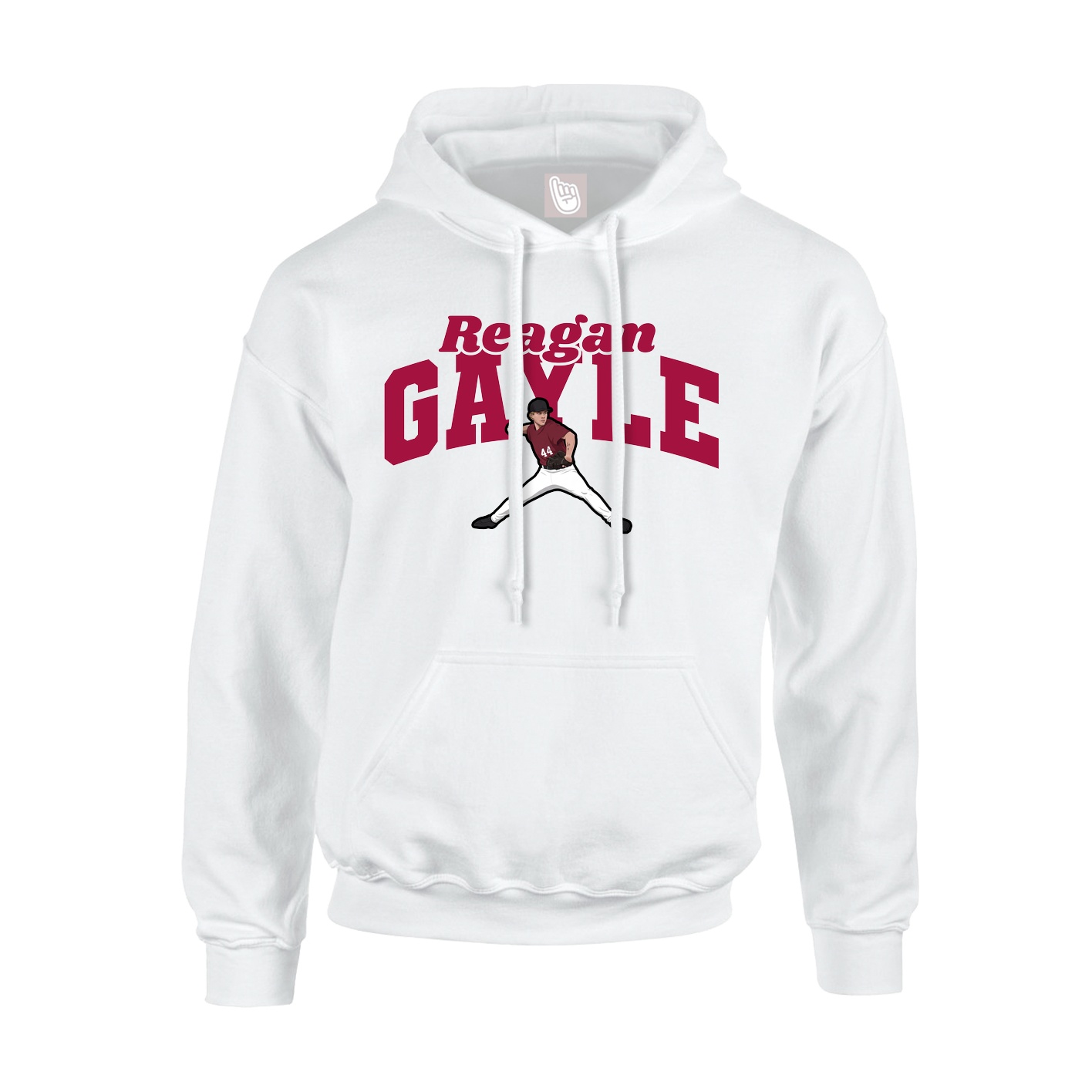 Youth Hoodie — Signature Arch in White