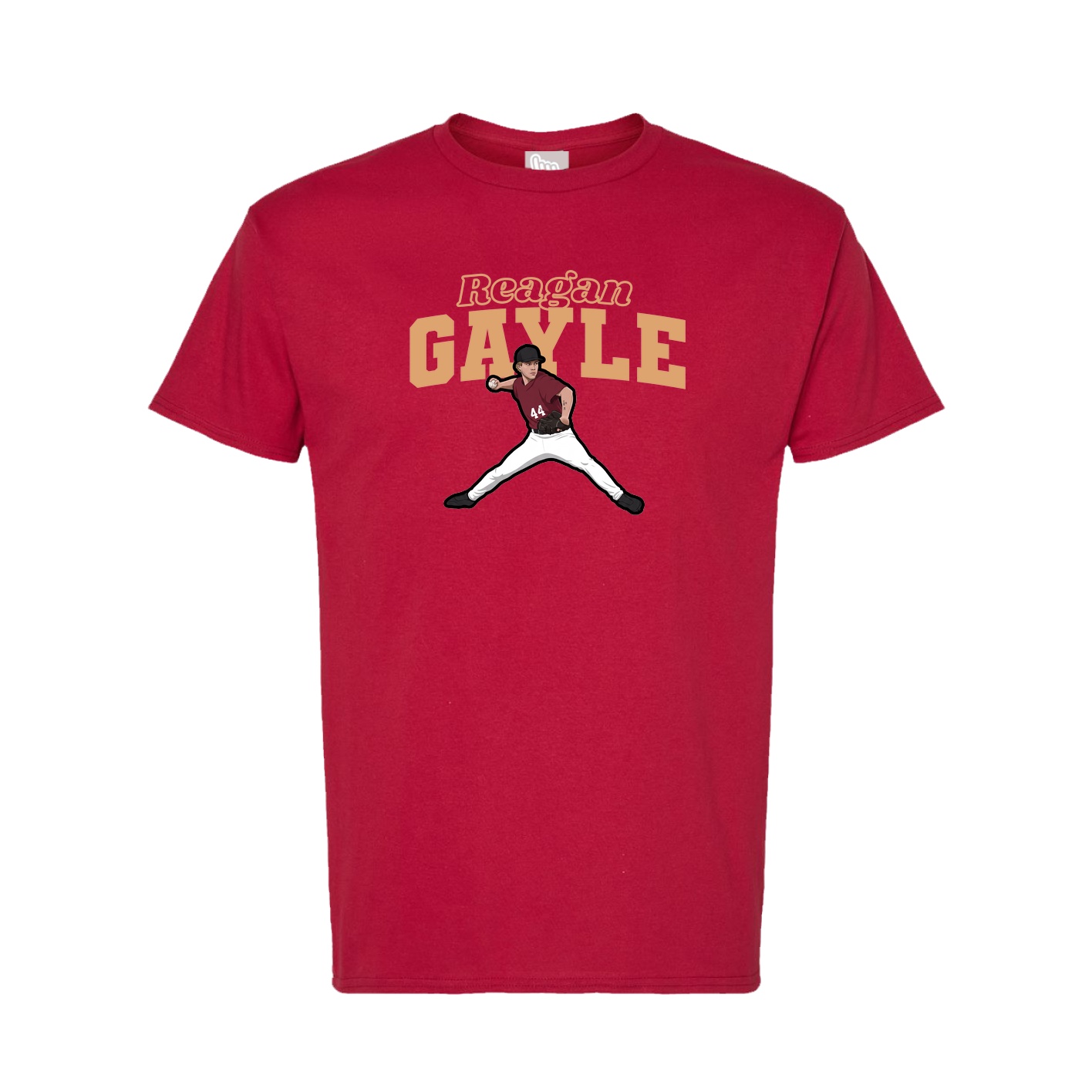 Tee — Name Arch in Crimson