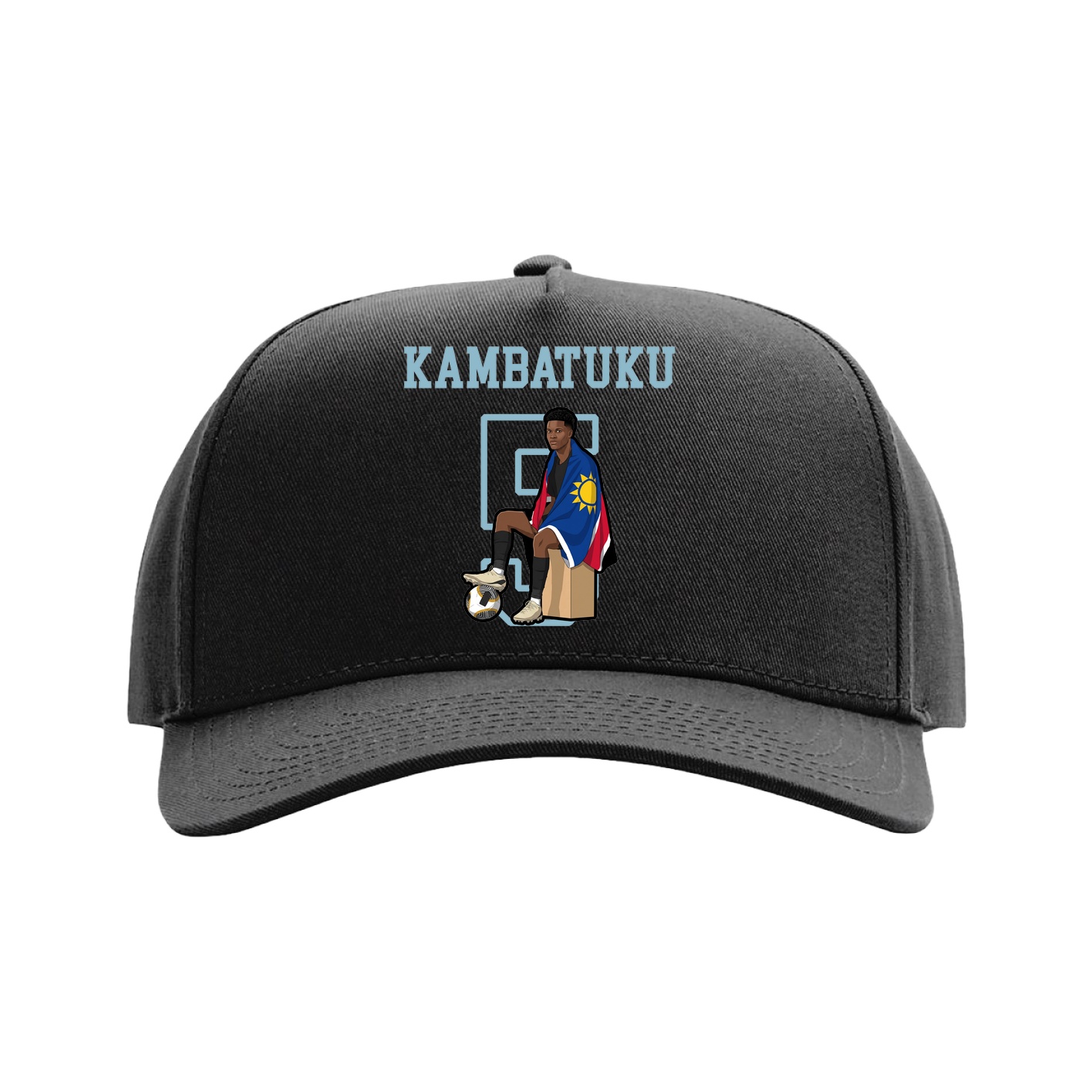 Full Fabric Five-Panel Champ Cap — Shirsey in Black