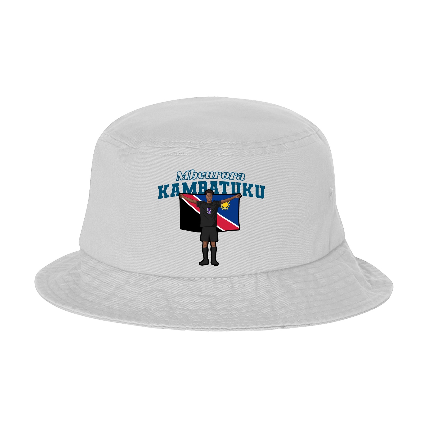 Bucket Cap — Name Arch in White